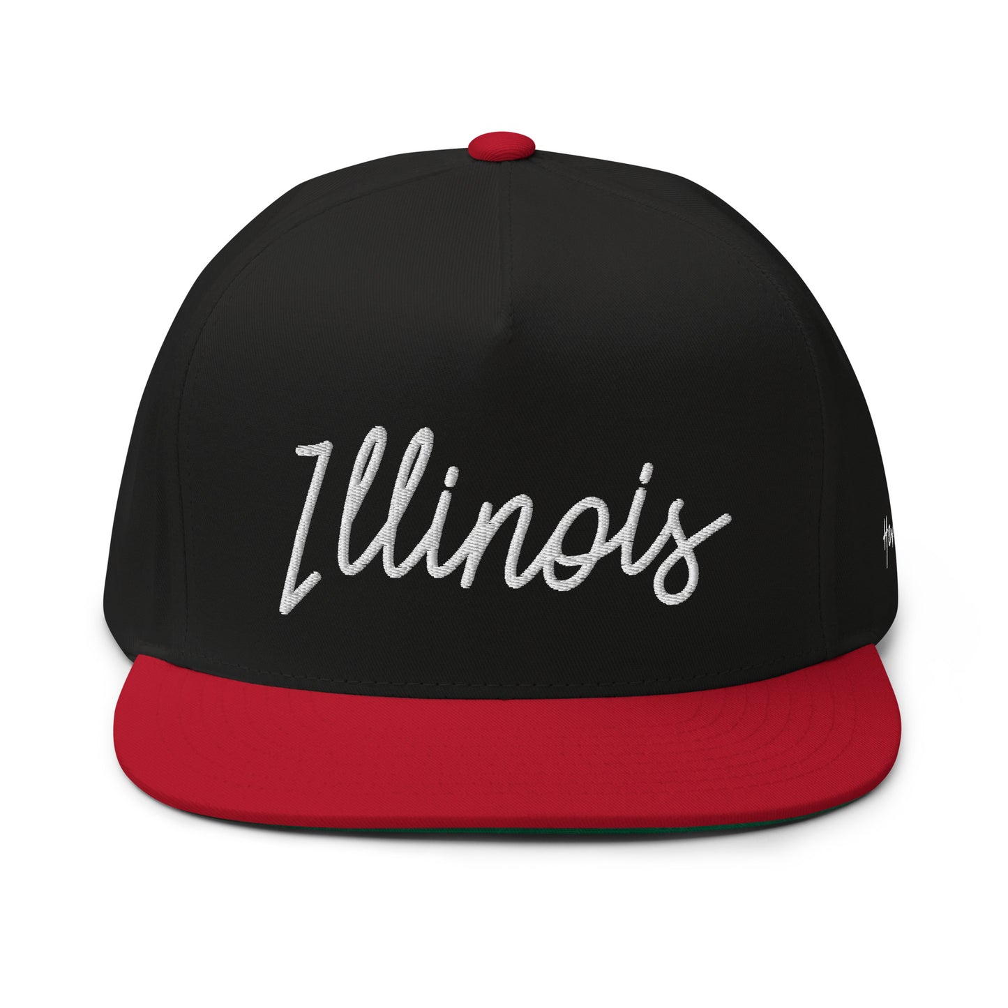 Illinois Retro Script 5 Panel A-Frame Snapback Hat