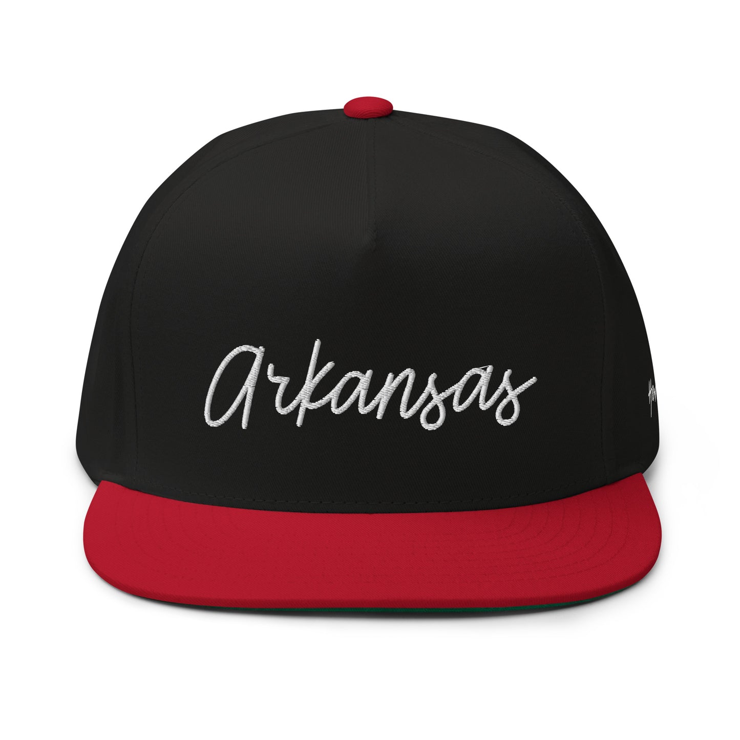Arkansas Retro Script 5 Panel A-Frame Snapback Hat