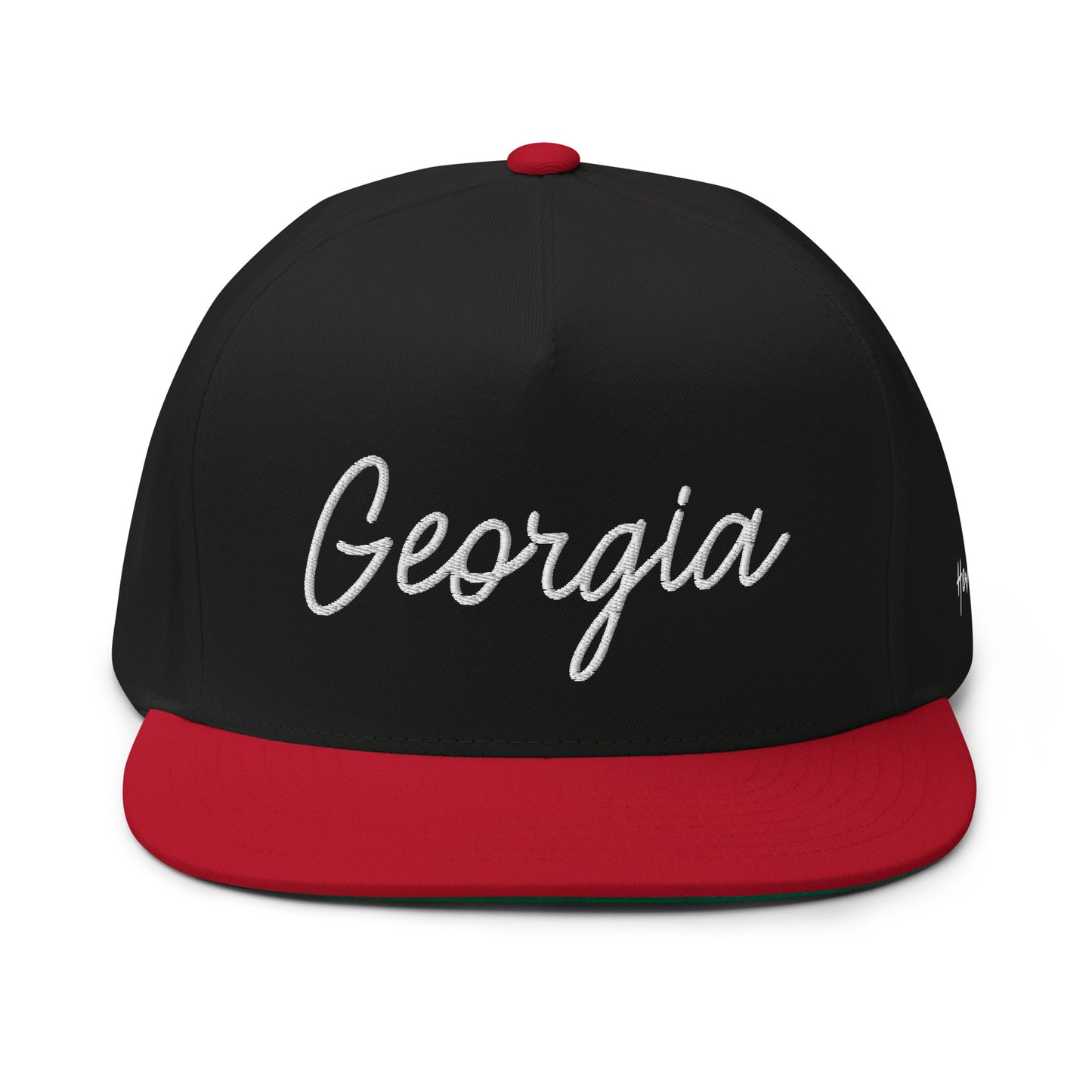 Georgia Retro Script 5 Panel A-Frame Snapback Hat
