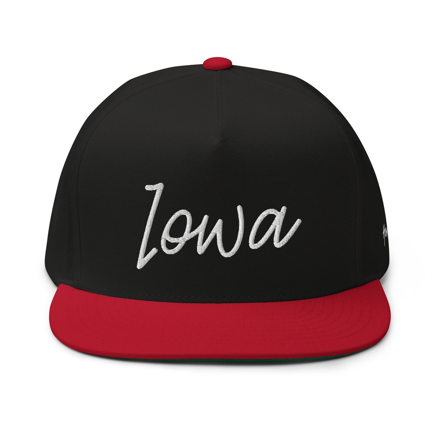 Iowa Retro Script 5 Panel A-Frame Snapback Hat