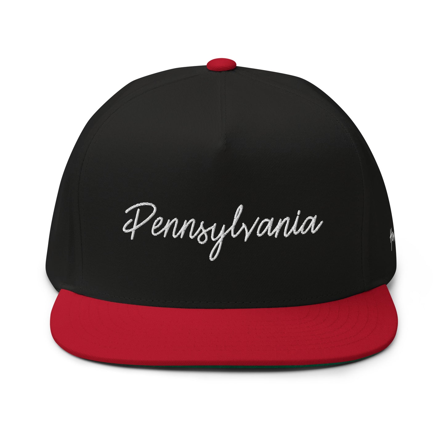 Pennsylvania Retro Script 5 Panel A-Frame Snapback Hat