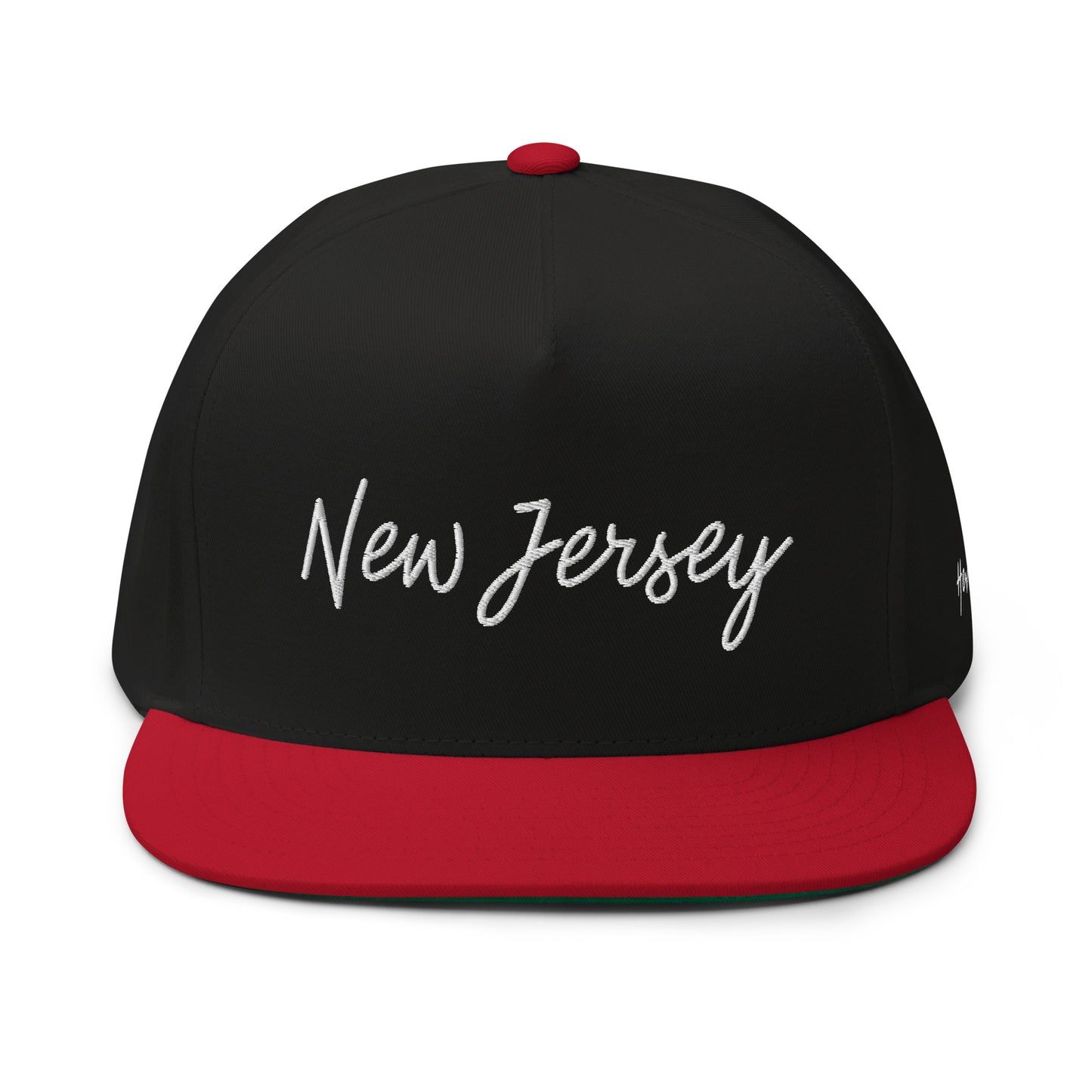 New Jersey Retro Script 5 Panel A-Frame Snapback Hat
