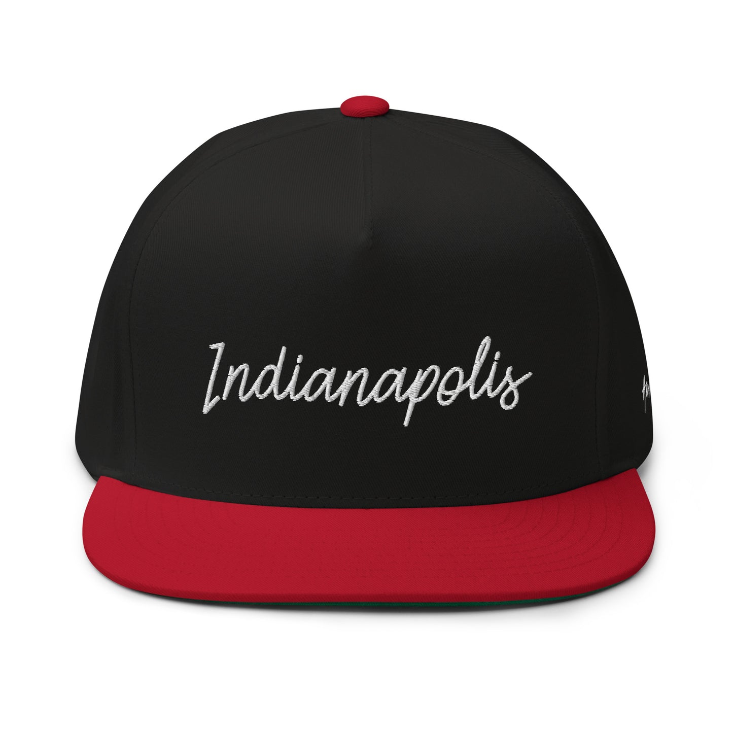 Indianapolis Retro Script 5 Panel A-Frame Snapback Hat