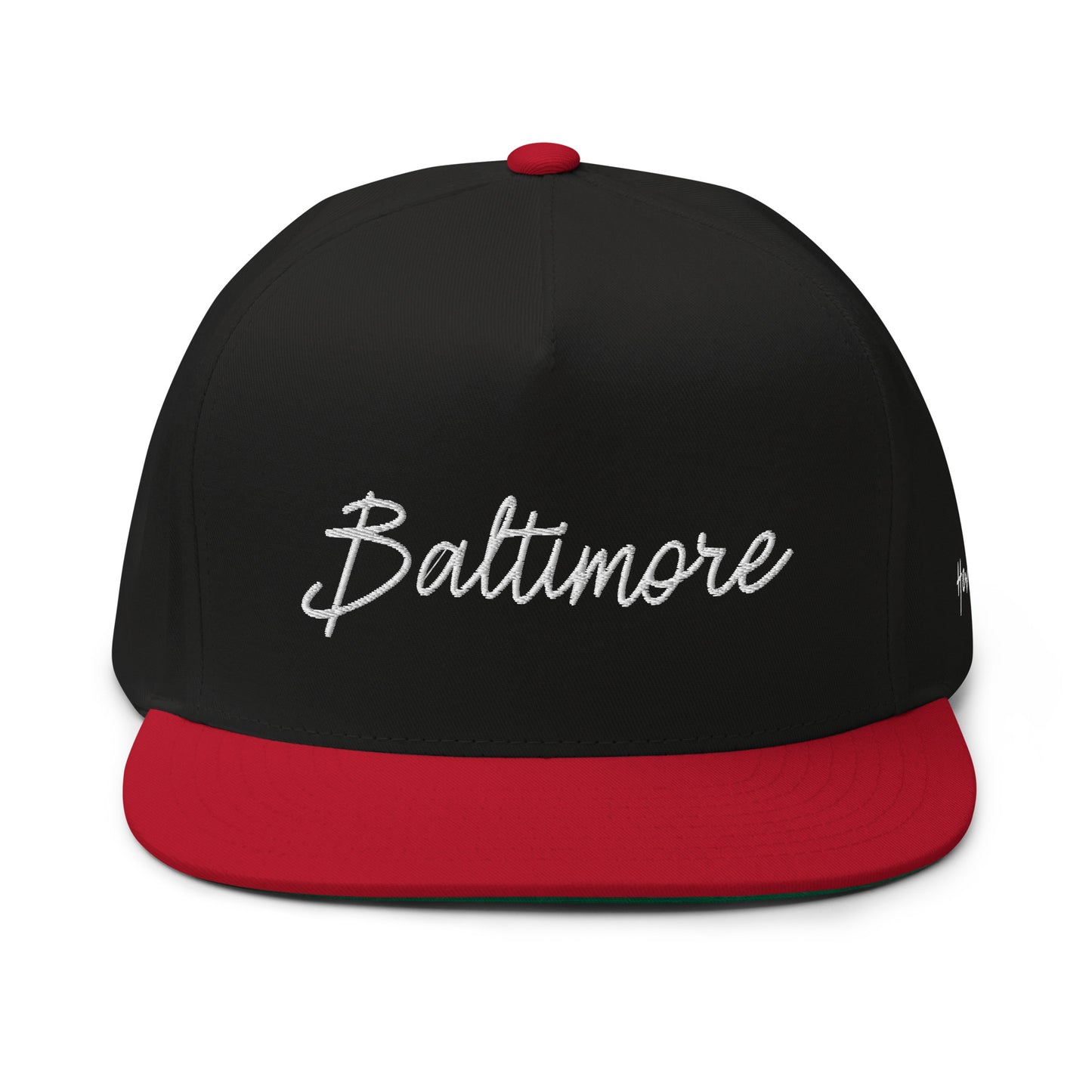 Baltimore Retro Script 5 Panel A-Frame Snapback Hat