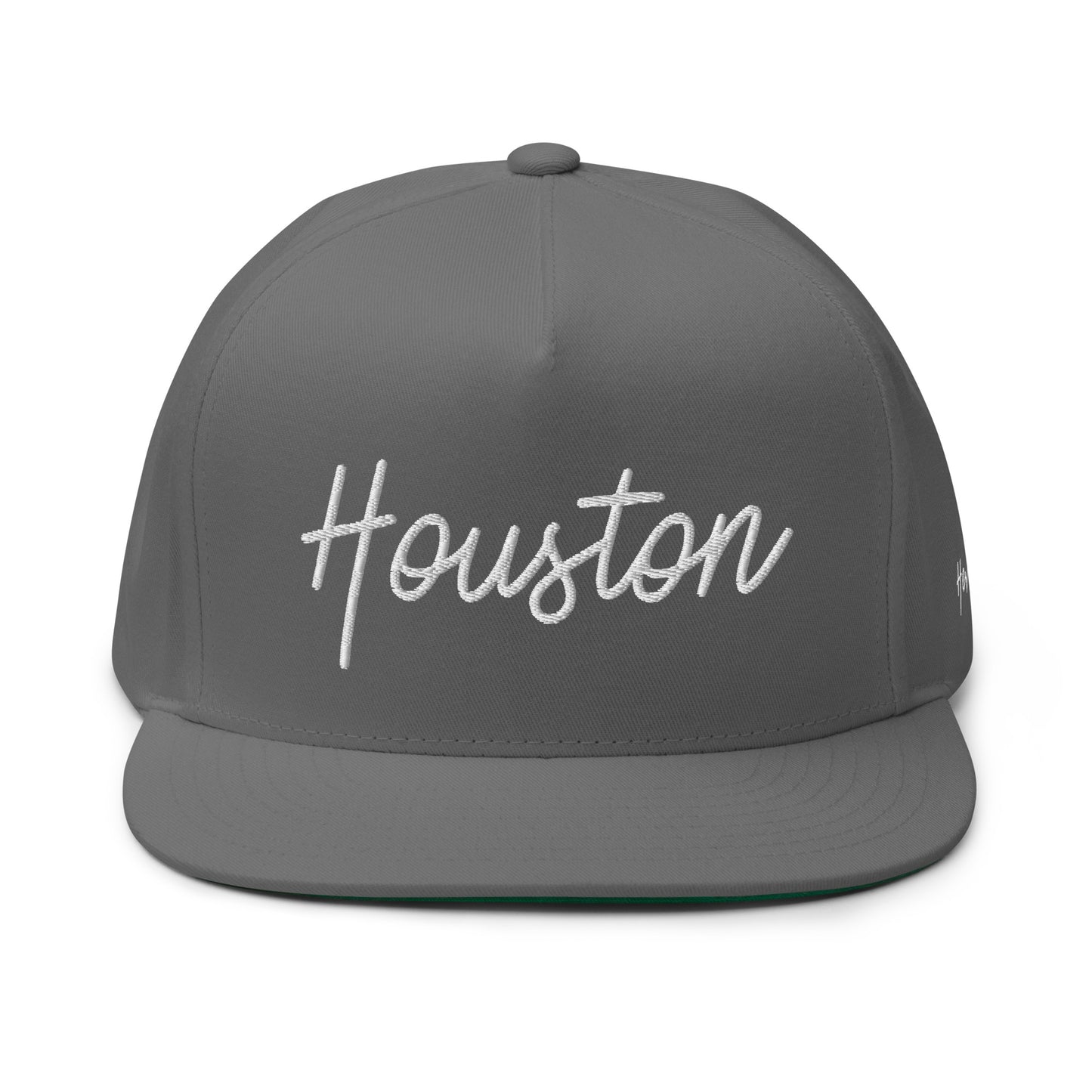 Houston Retro Script 5 Panel A-Frame Snapback Hat