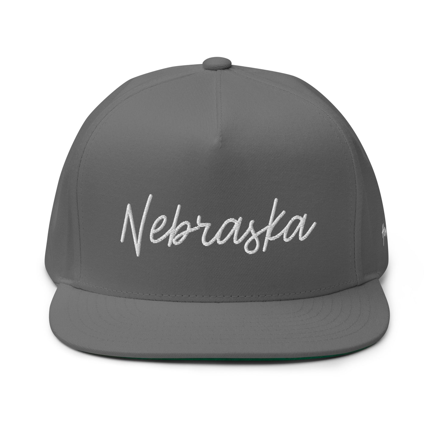 Nebraska Retro Script 5 Panel A-Frame Snapback Hat