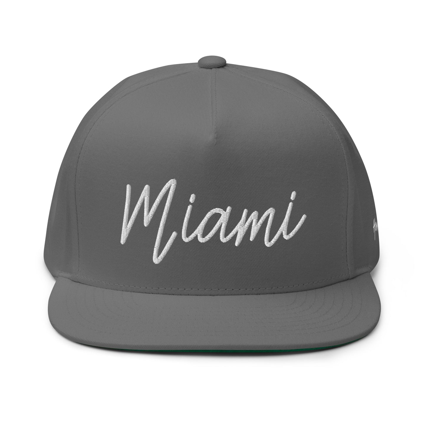 Miami Retro Script 5 Panel A-Frame Snapback Hat