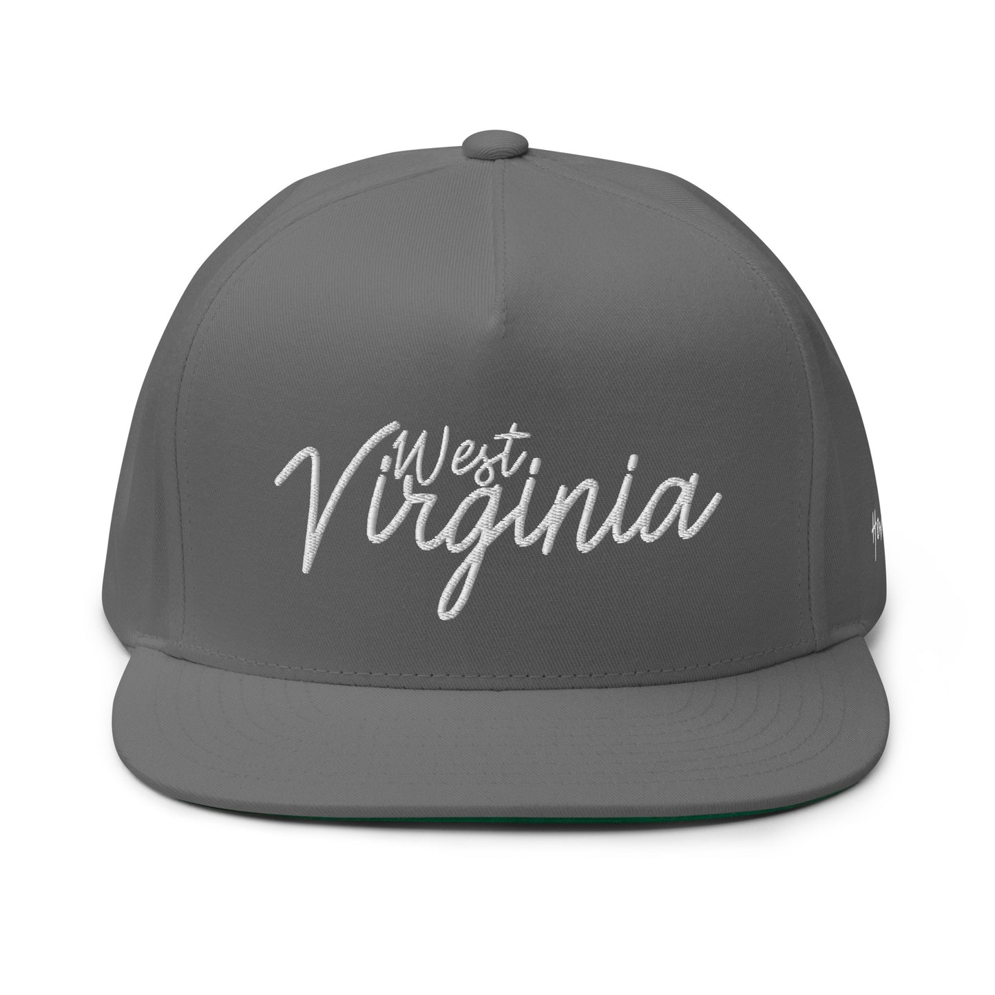 West Virginia Retro Script 5 Panel A-Frame Snapback Hat