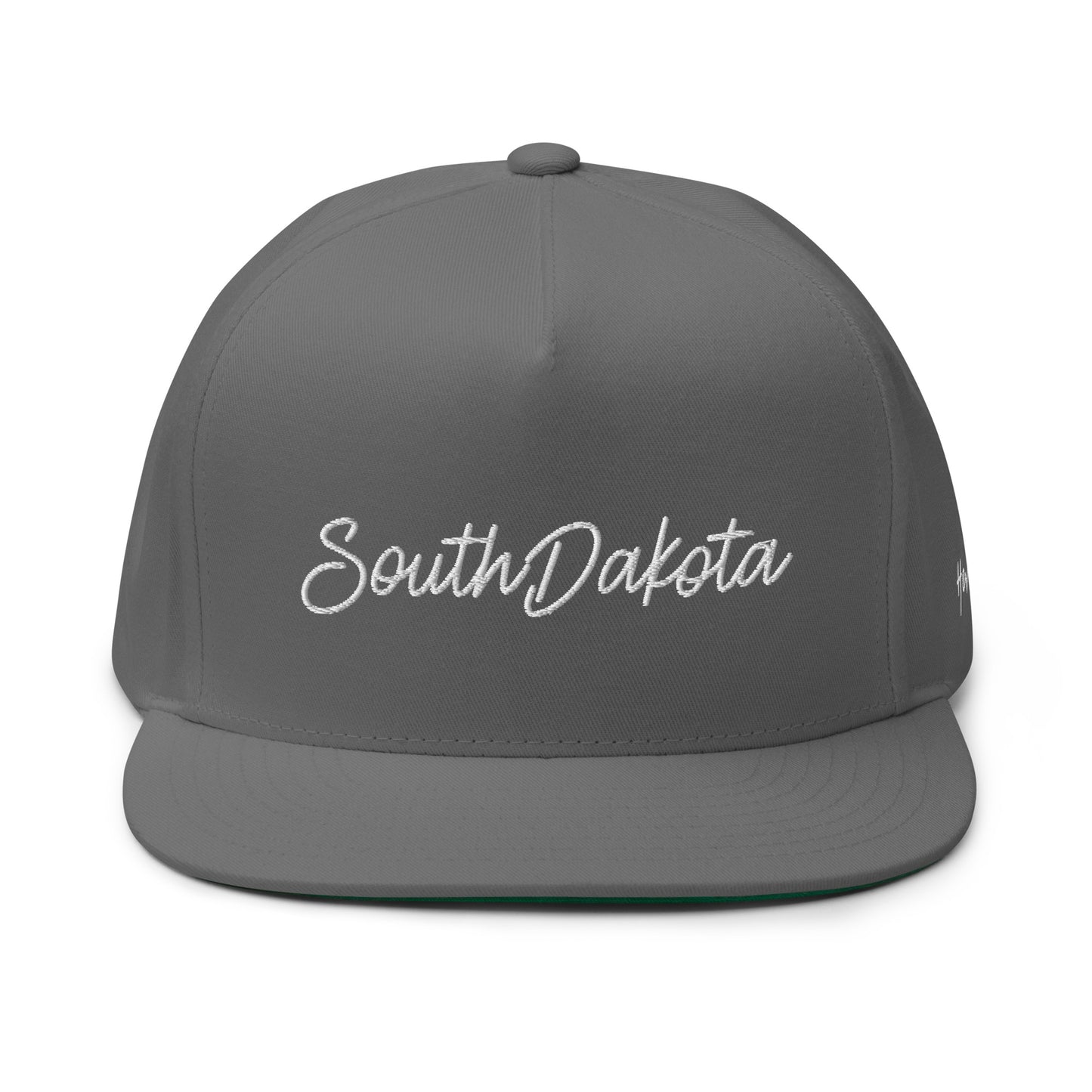South Dakota Retro Script 5 Panel A-Frame Snapback Hat