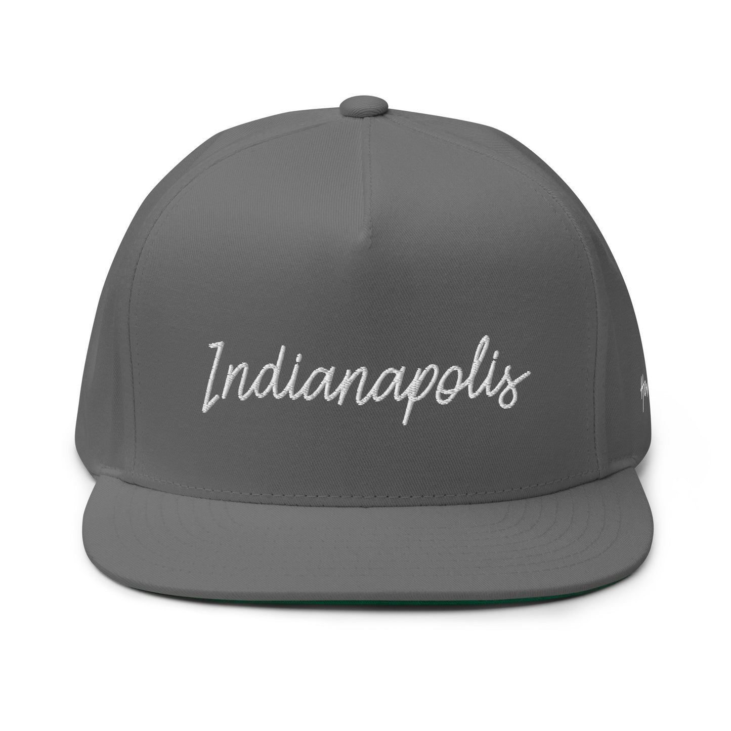Indianapolis Retro Script 5 Panel A-Frame Snapback Hat