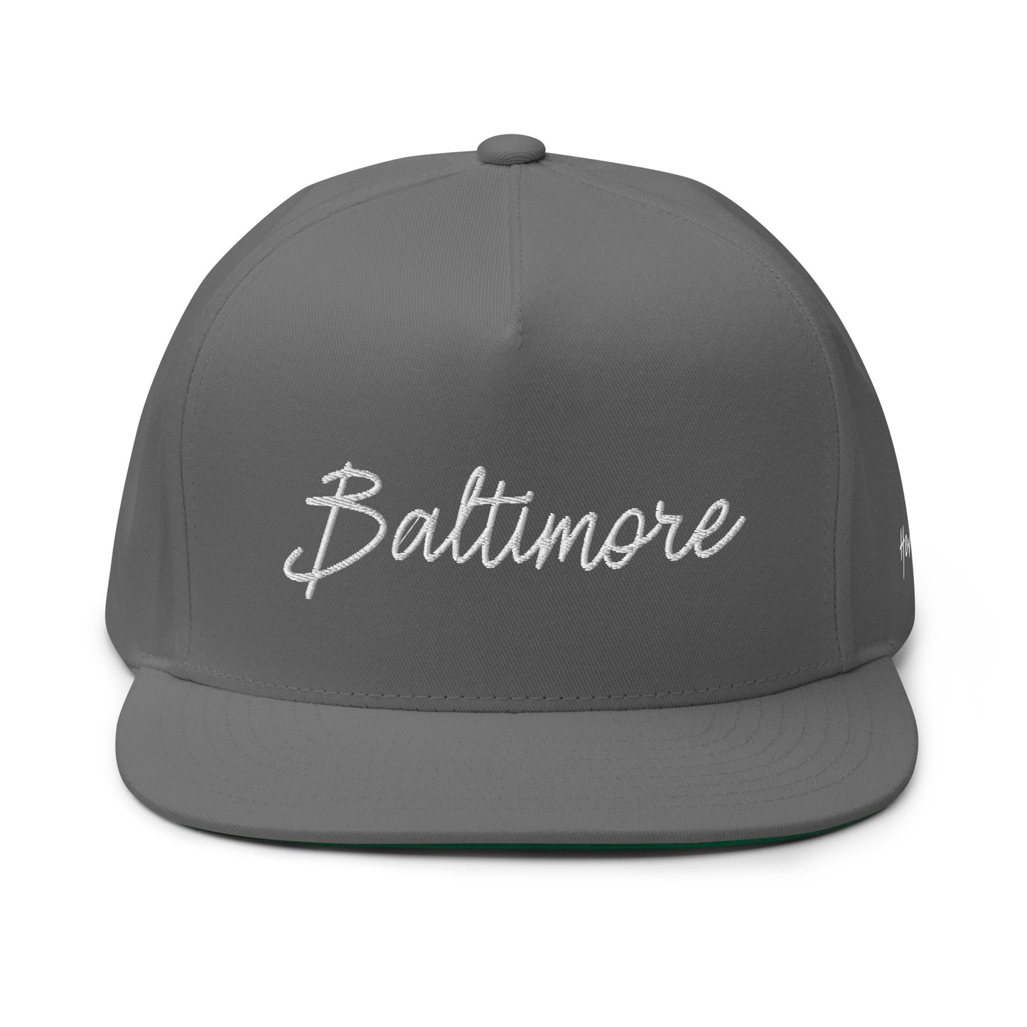 Baltimore Retro Script 5 Panel A-Frame Snapback Hat
