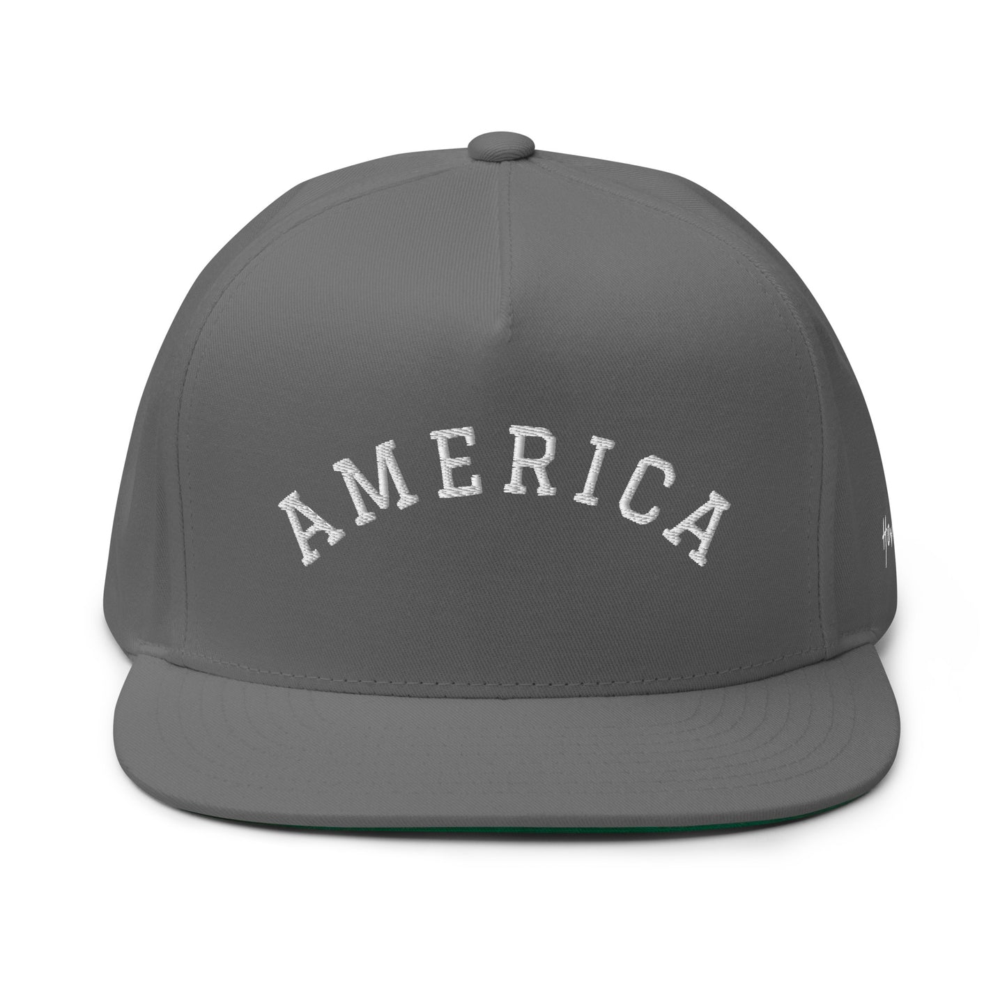 United States USA "America" Arch 5 Panel A-Frame Snapback Hat