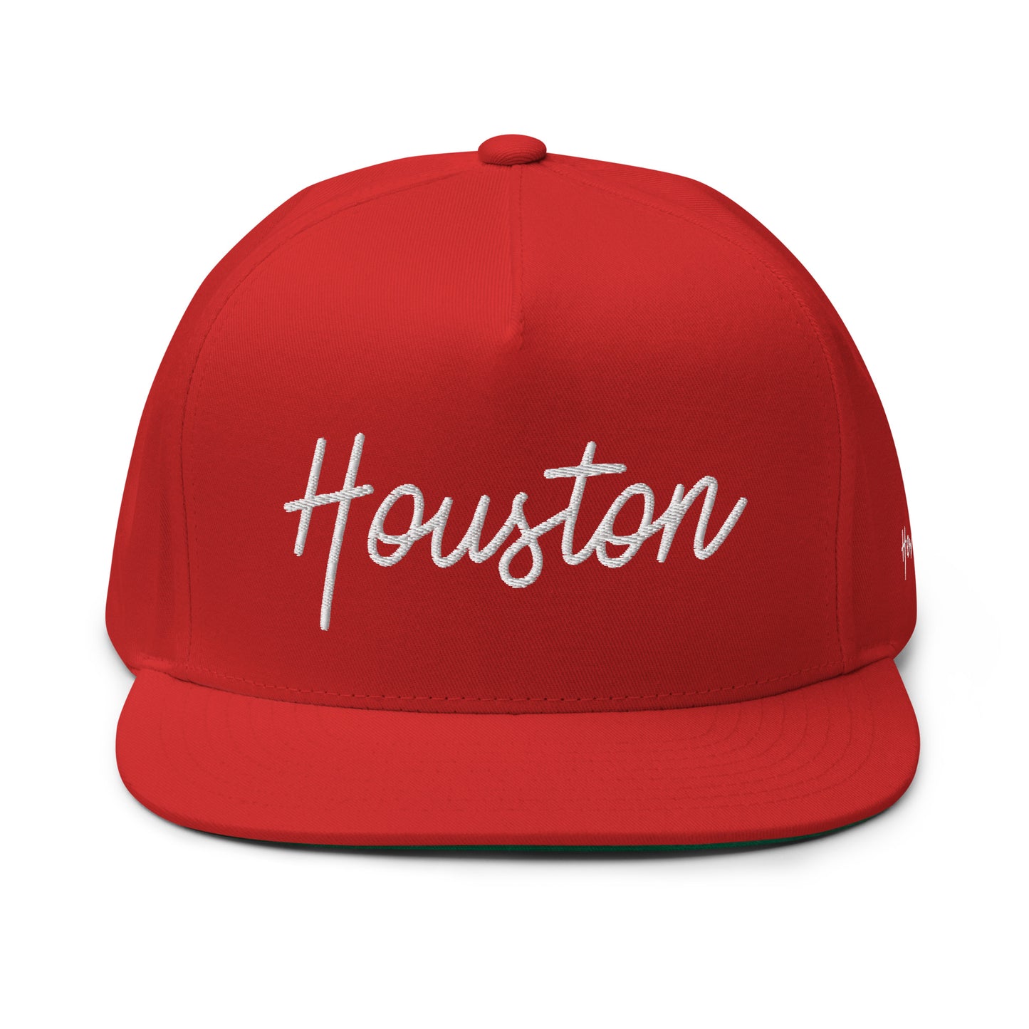 Houston Retro Script 5 Panel A-Frame Snapback Hat