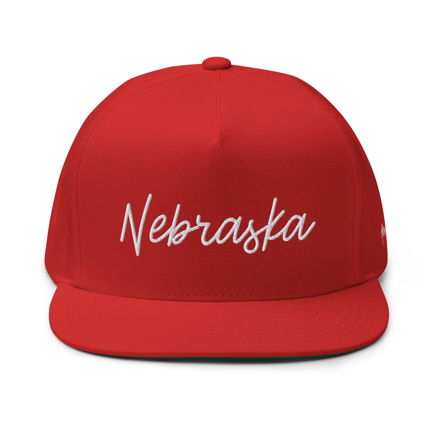 Nebraska Retro Script 5 Panel A-Frame Snapback Hat