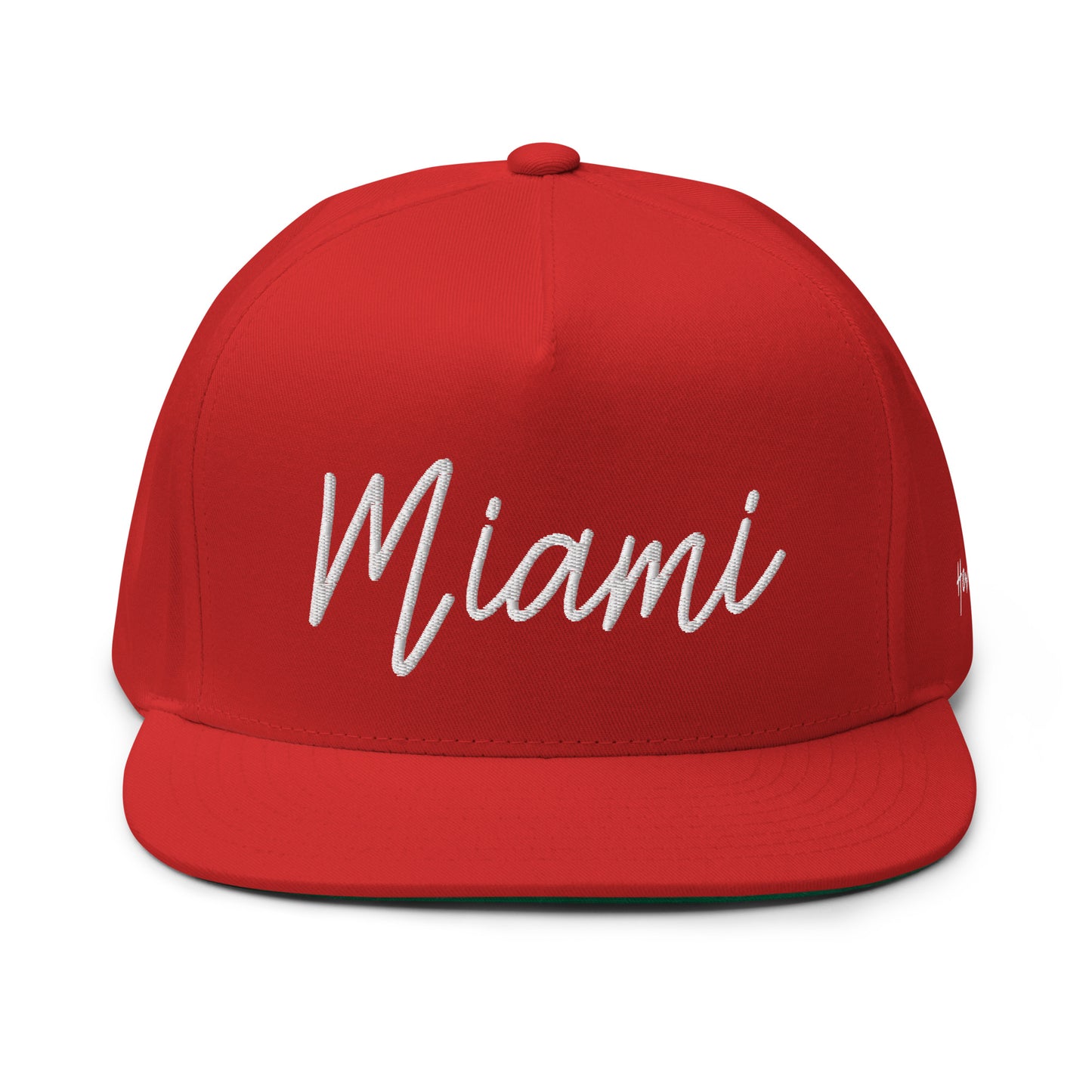 Miami Retro Script 5 Panel A-Frame Snapback Hat