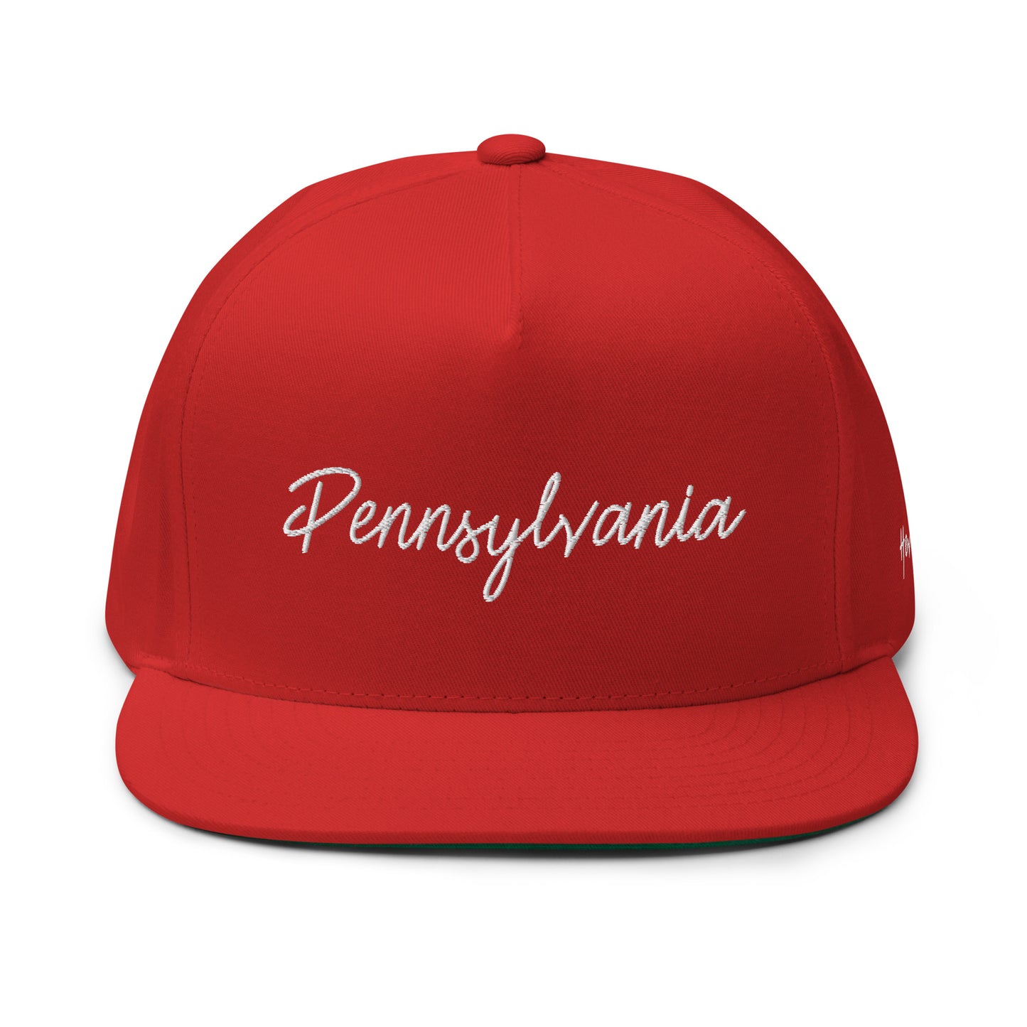 Pennsylvania Retro Script 5 Panel A-Frame Snapback Hat