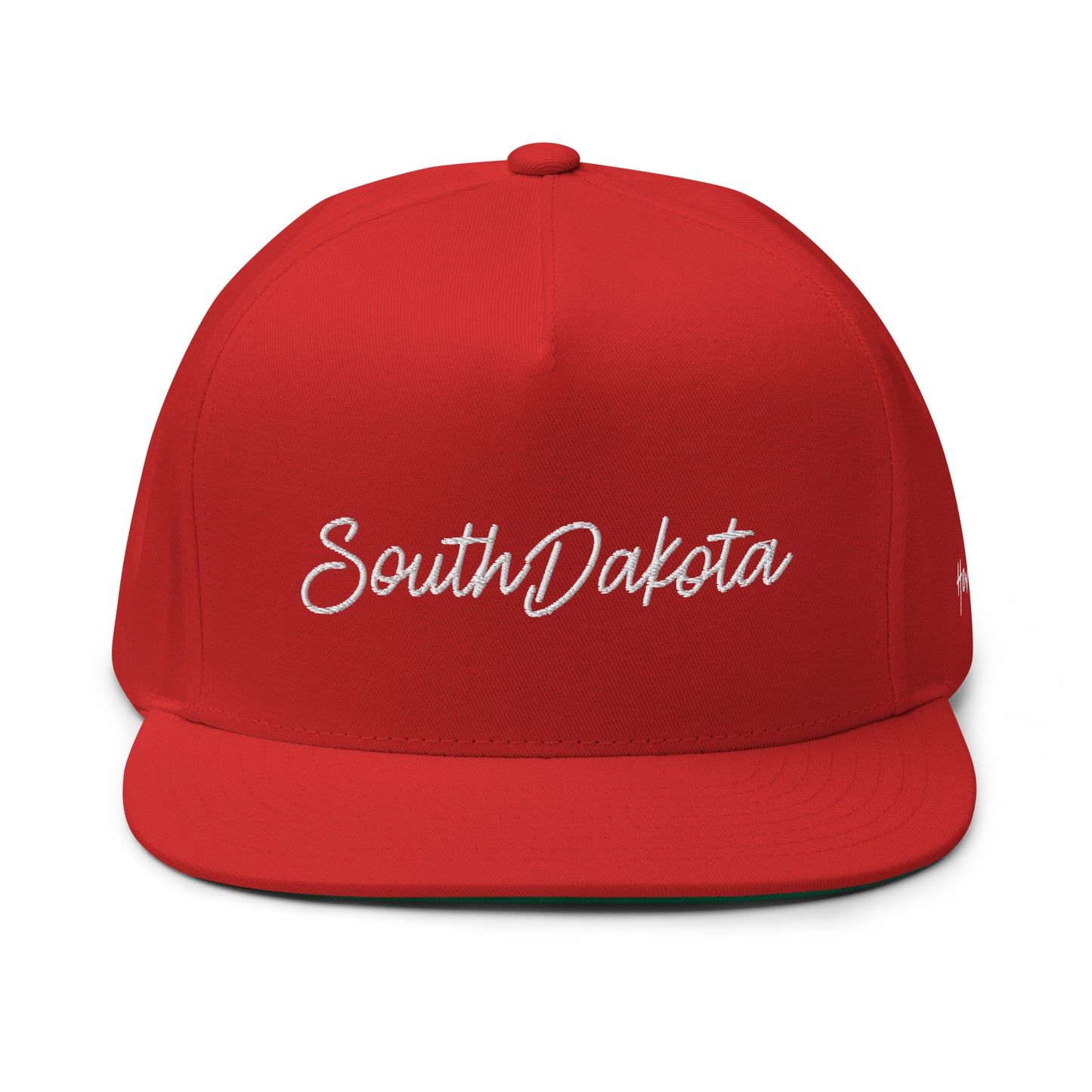 South Dakota Retro Script 5 Panel A-Frame Snapback Hat