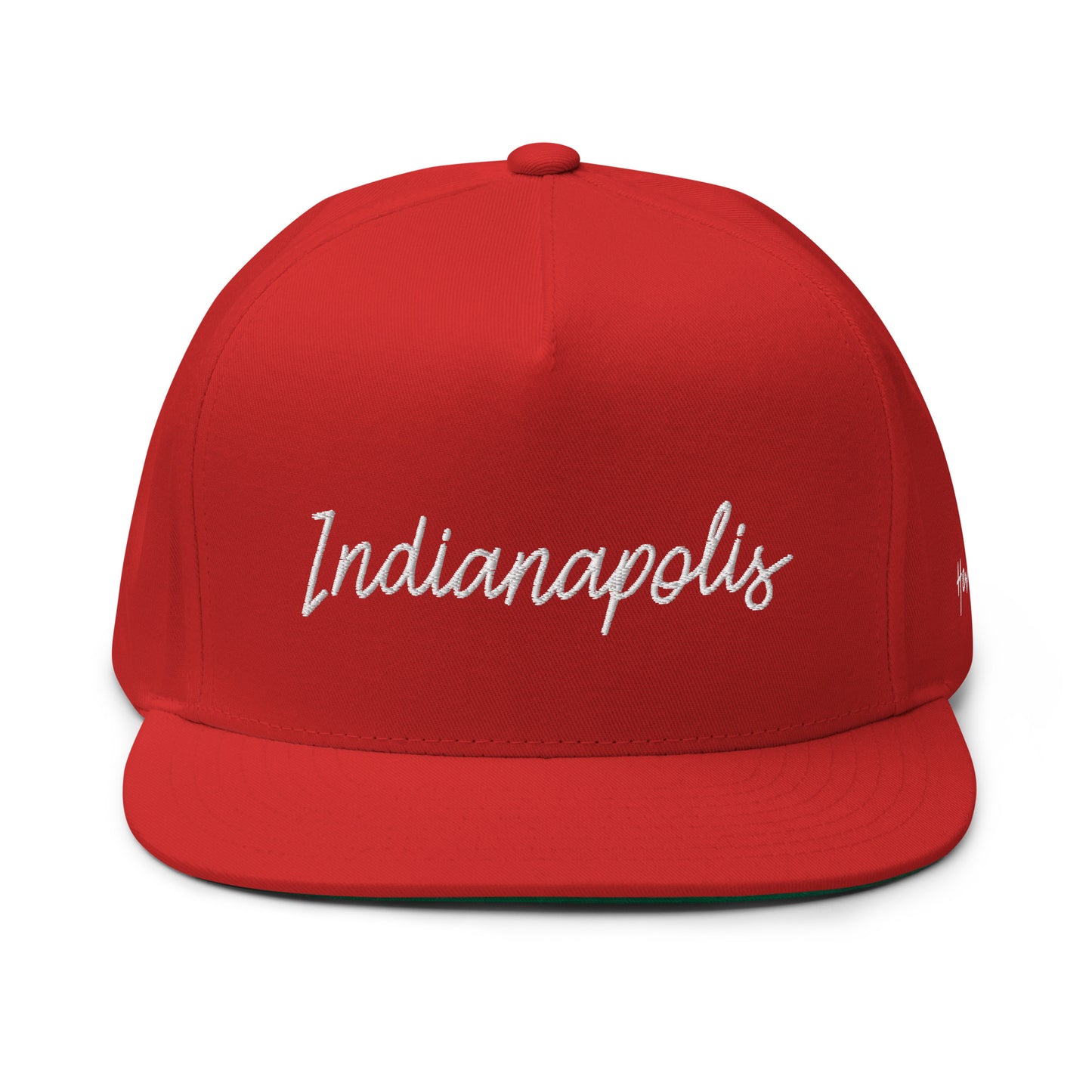 Indianapolis Retro Script 5 Panel A-Frame Snapback Hat