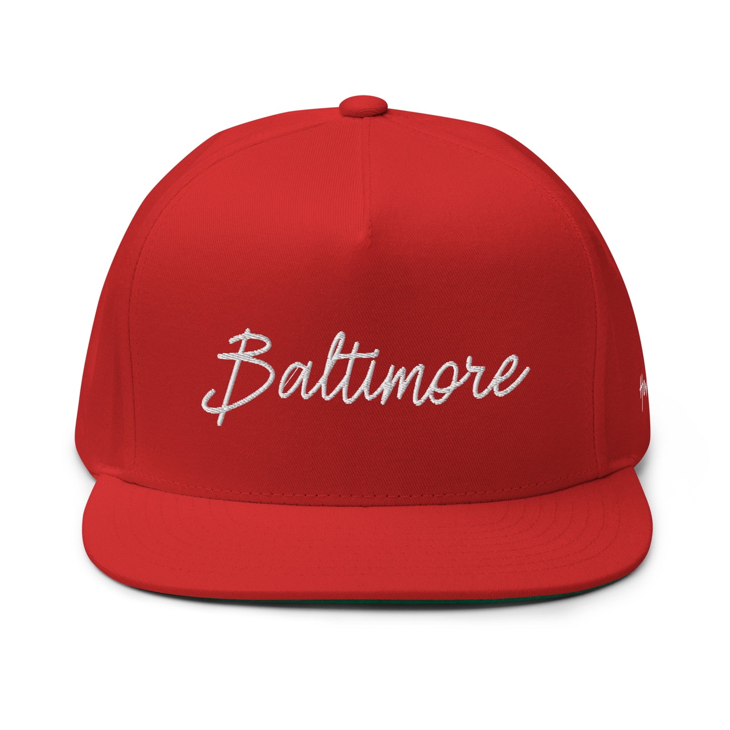 Baltimore Retro Script 5 Panel A-Frame Snapback Hat