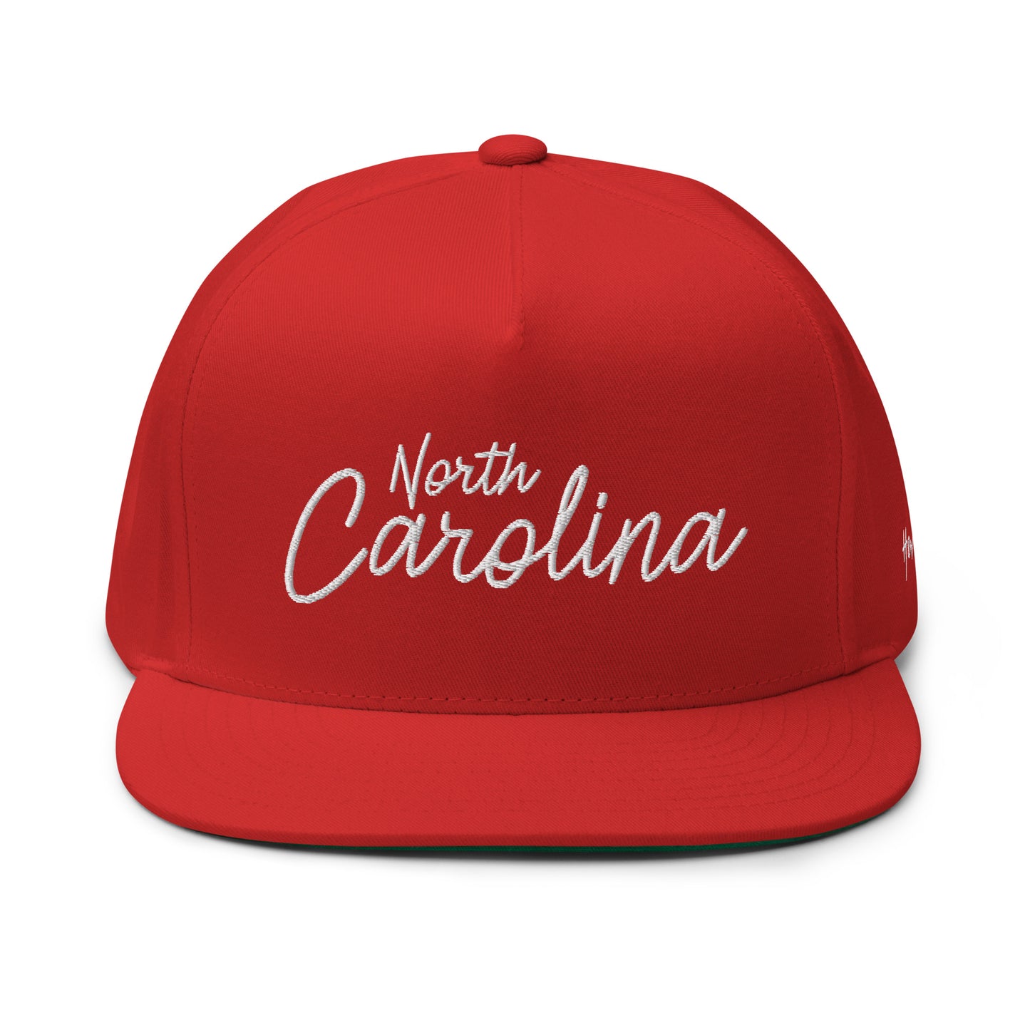 North Carolina Retro Script 5 Panel A-Frame Snapback Hat