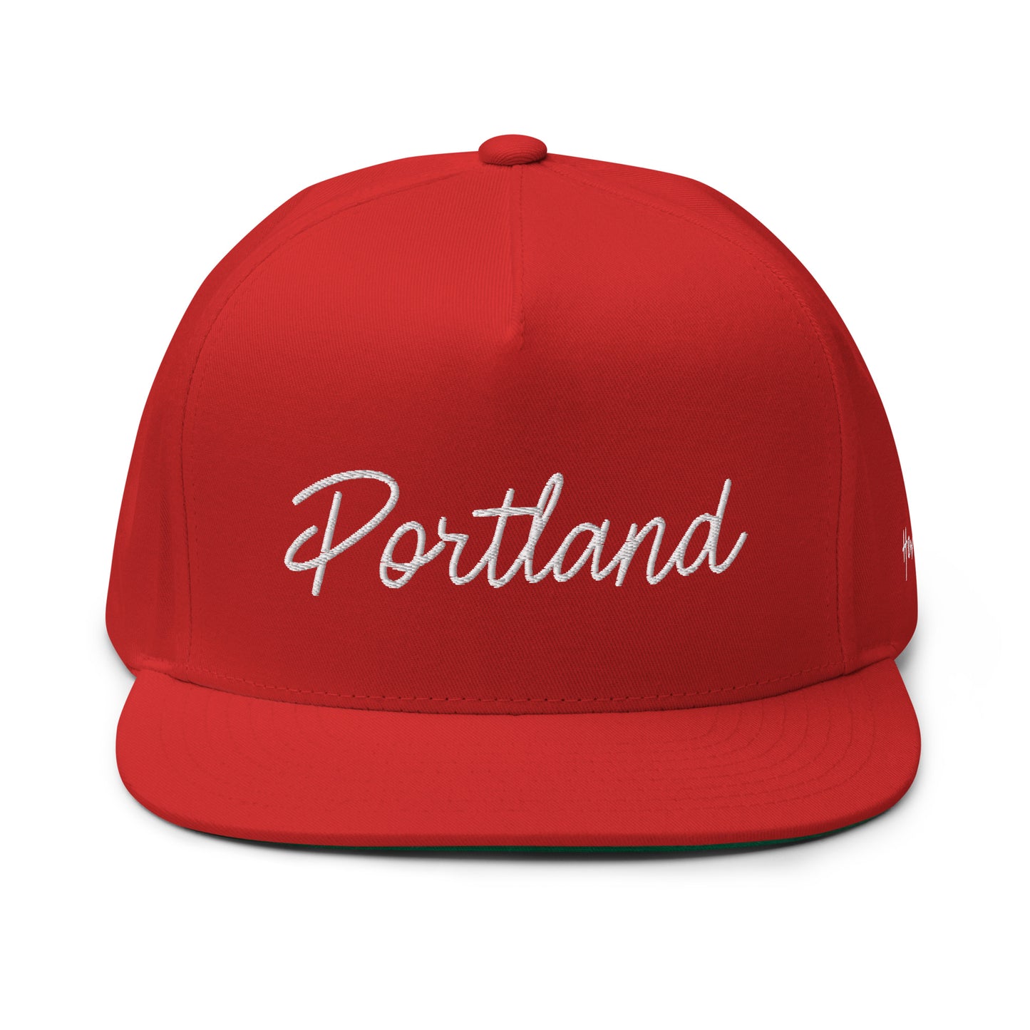 Portland Retro Script 5 Panel A-Frame Snapback Hat