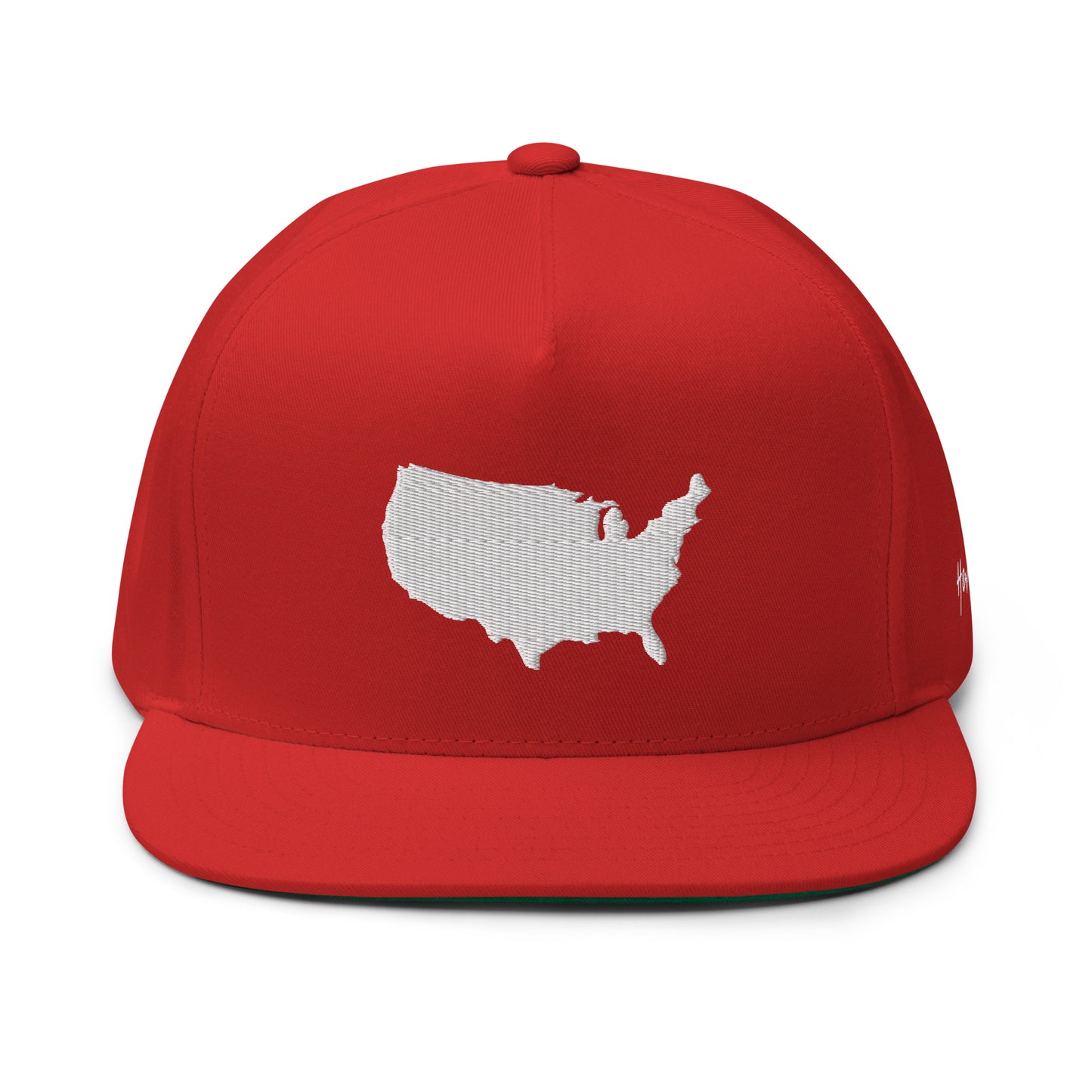 United States USA Silhouette 5 Panel A-Frame Snapback Hat