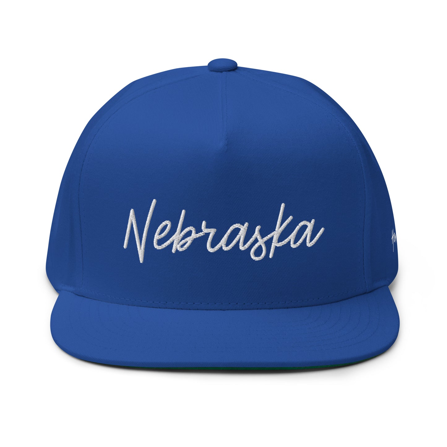 Nebraska Retro Script 5 Panel A-Frame Snapback Hat