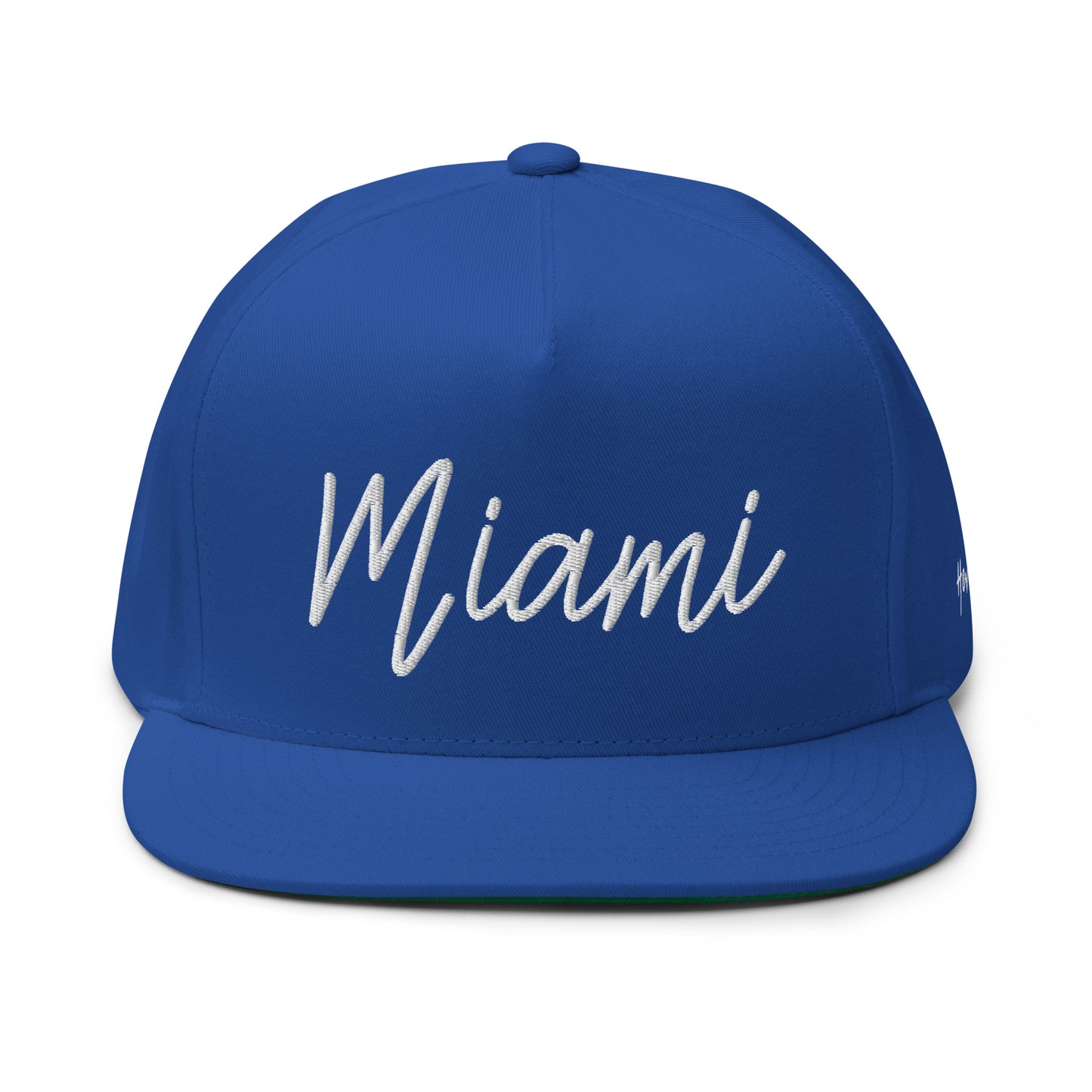 Miami Retro Script 5 Panel A-Frame Snapback Hat