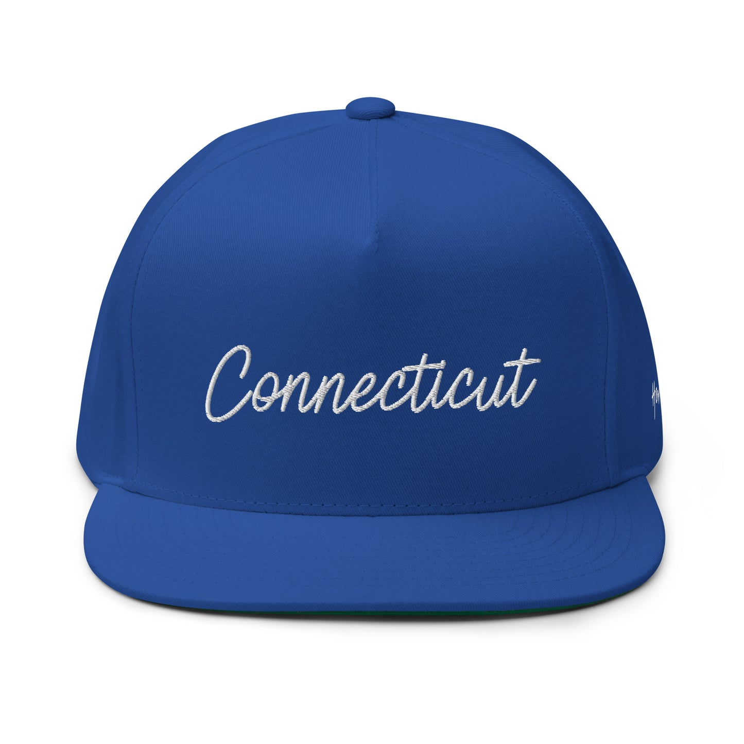 Connecticut Retro Script 5 Panel A-Frame Snapback Hat