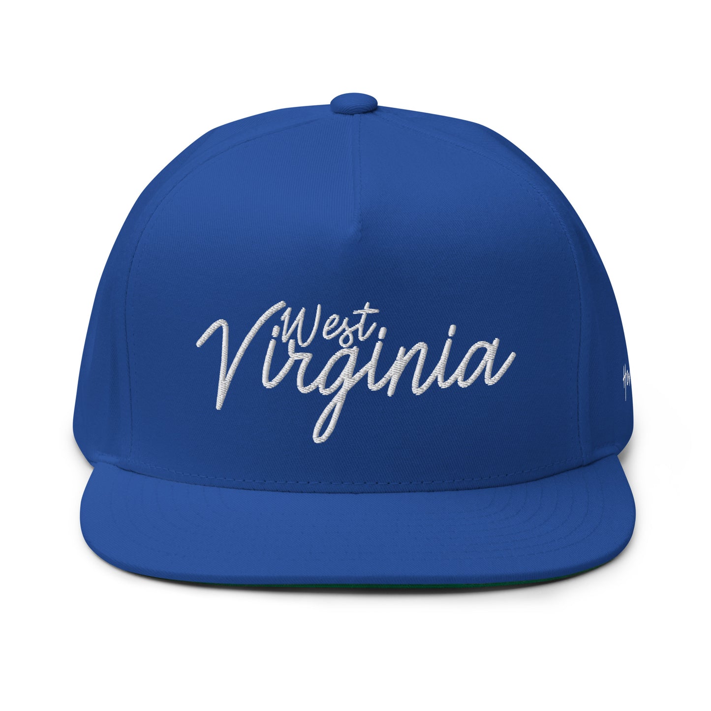 West Virginia Retro Script 5 Panel A-Frame Snapback Hat