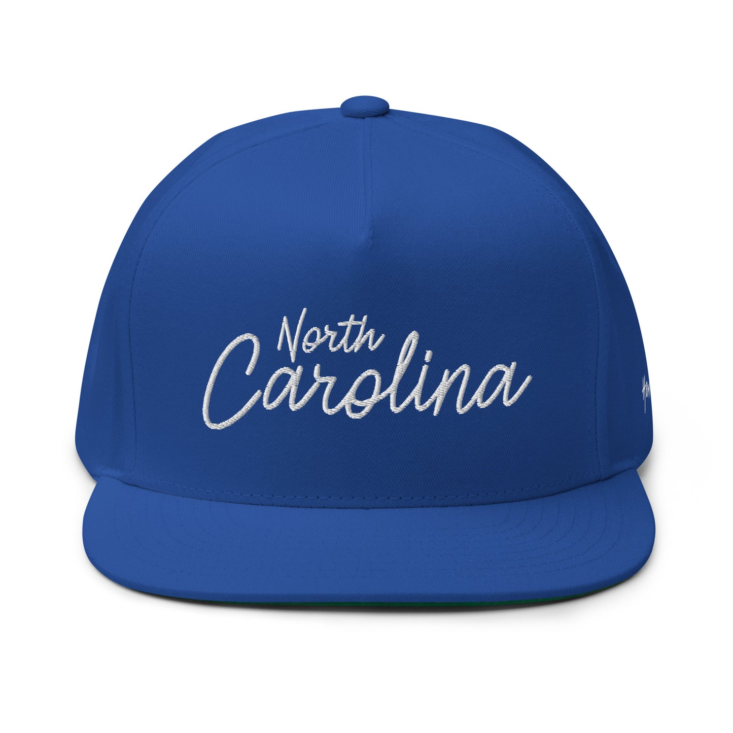 North Carolina Retro Script 5 Panel A-Frame Snapback Hat