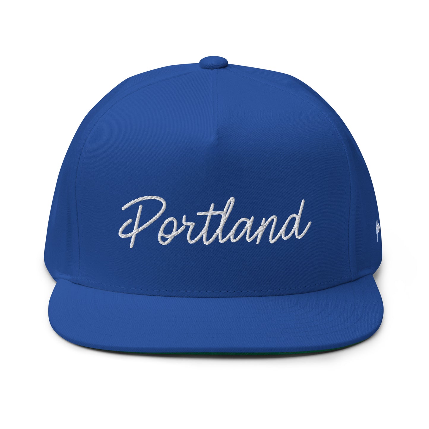 Portland Retro Script 5 Panel A-Frame Snapback Hat
