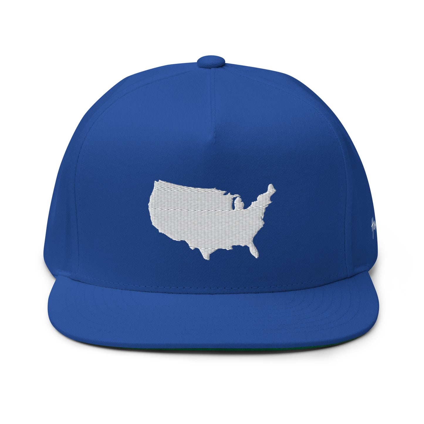 United States USA Silhouette 5 Panel A-Frame Snapback Hat