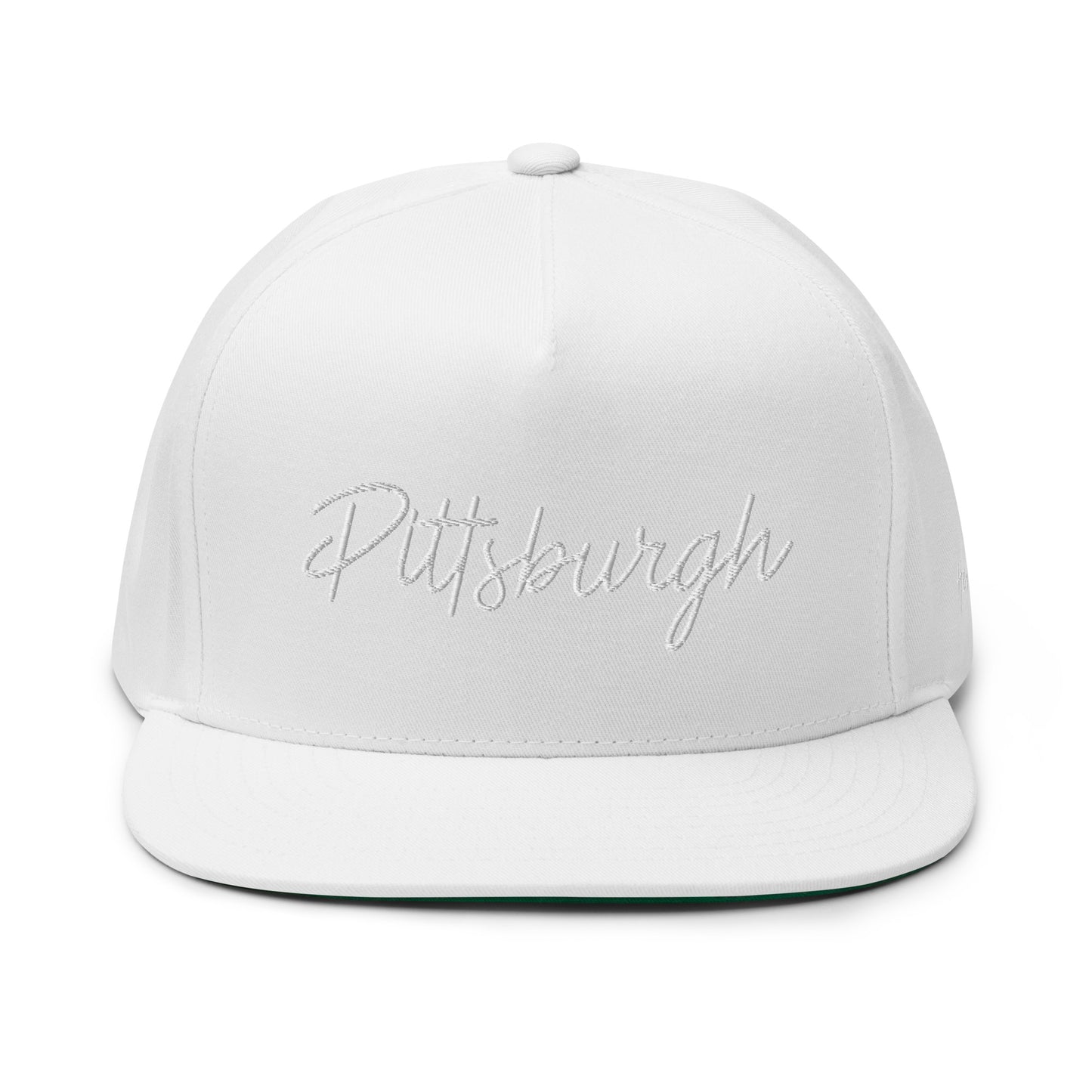 Pittsburgh Retro Script 5 Panel A-Frame Snapback Hat