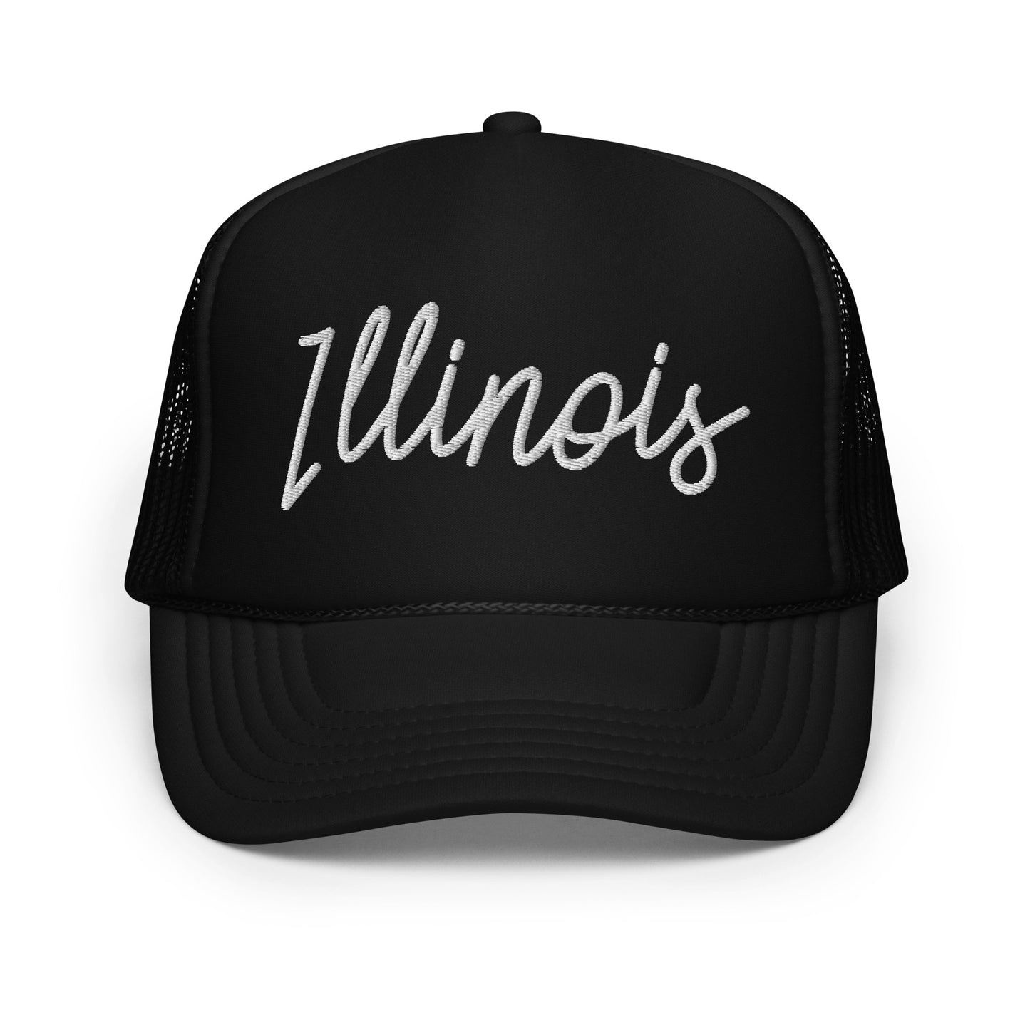 Illinois Retro Script Foam 5 Panel A-Frame Snapback Trucker Hat