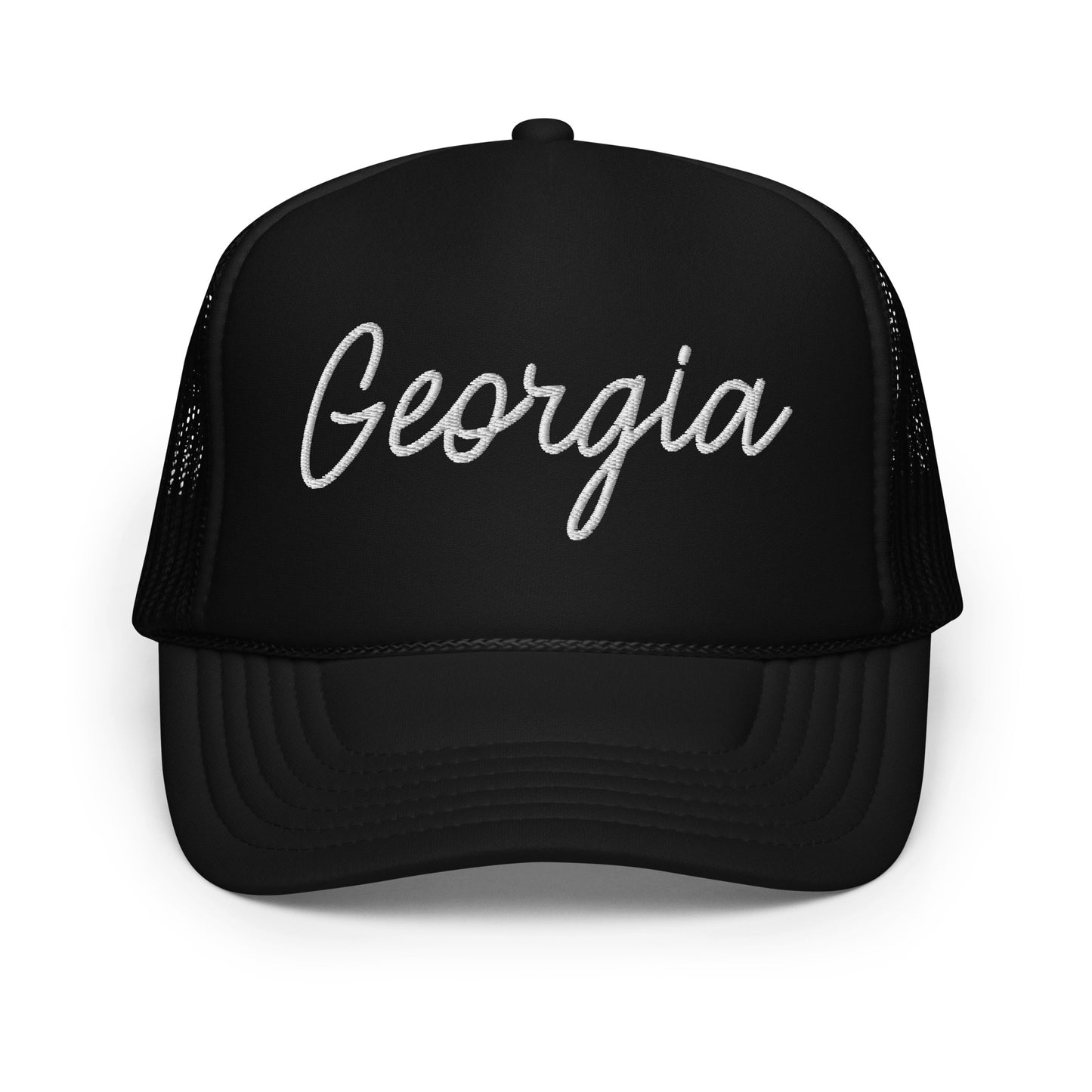 Georgia Retro Script Foam 5 Panel A-Frame Snapback Trucker Hat