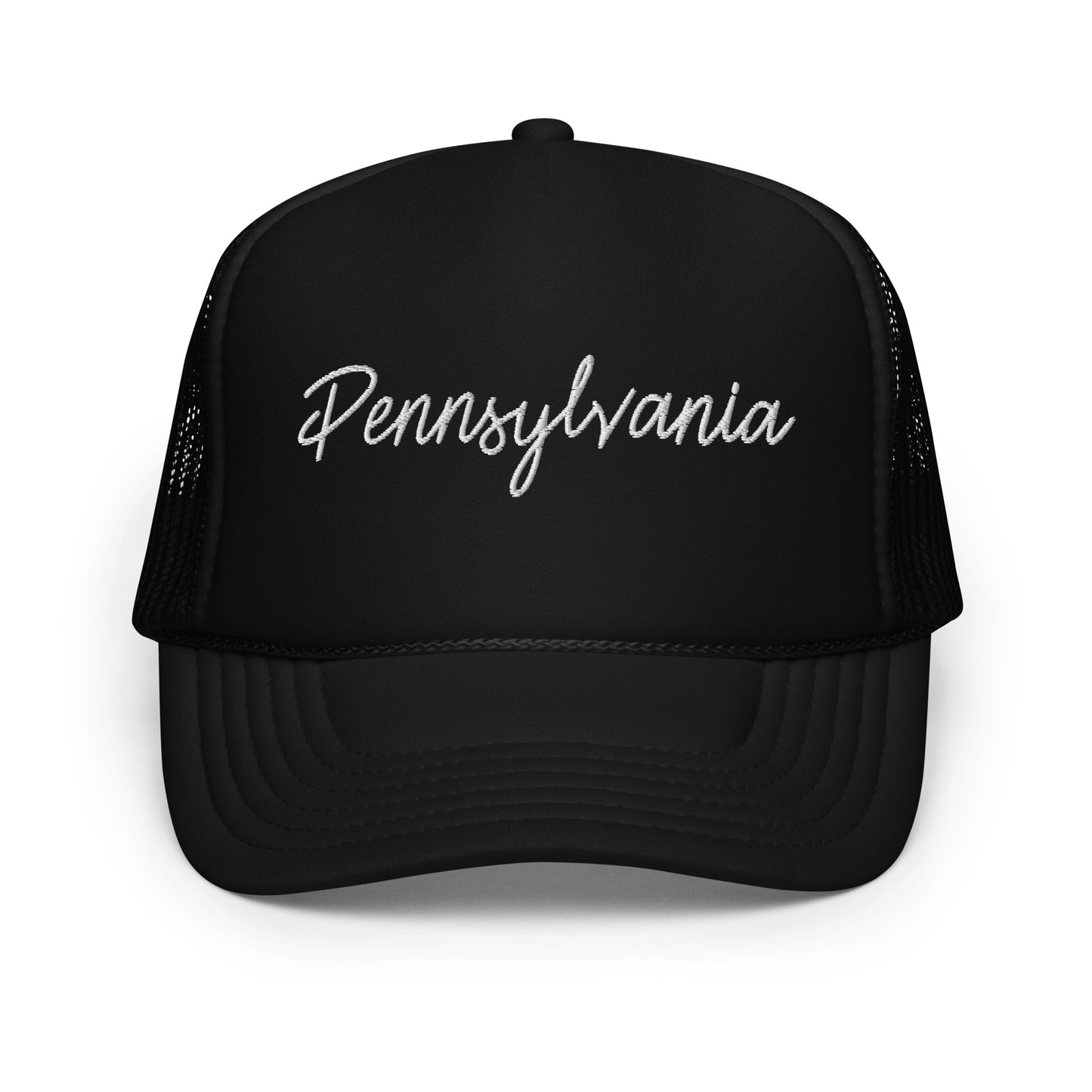 Pennsylvania Retro Script Foam 5 Panel A-Frame Snapback Trucker Hat