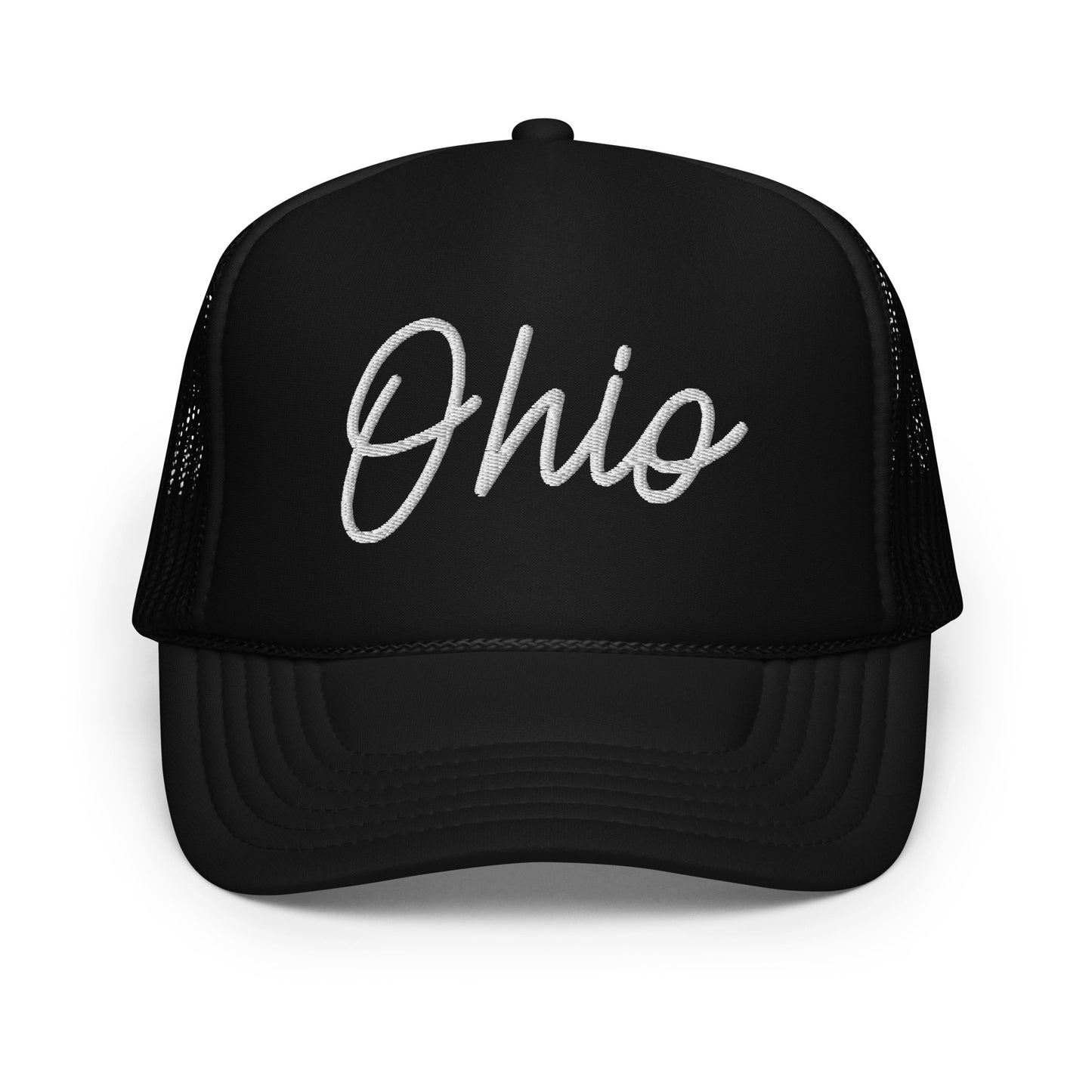 Ohio Retro Script Foam 5 Panel A-Frame Snapback Trucker Hat