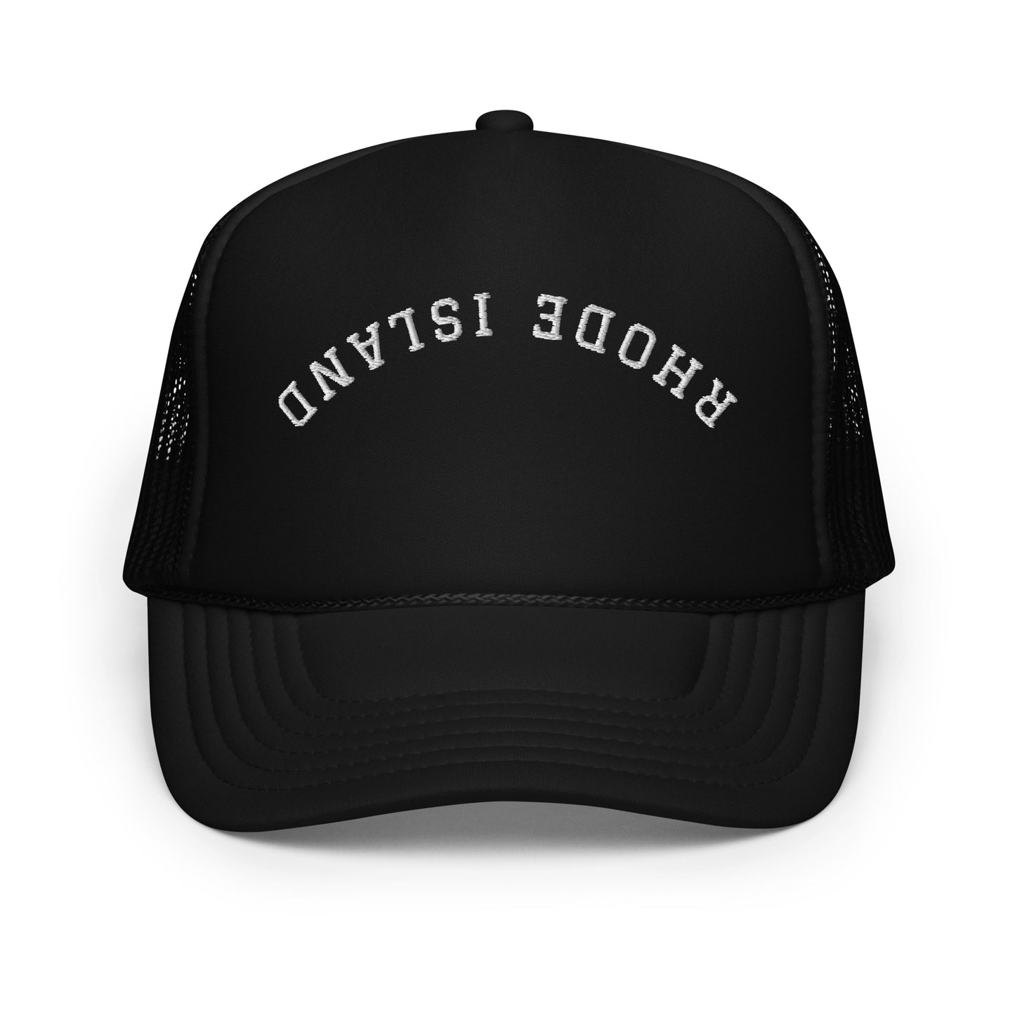 Rhode Island Upside Down Arch Foam 5 Panel A-Frame Snapback Trucker Hat