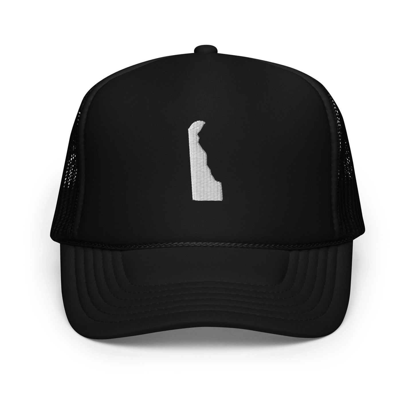 Delaware State Silhouette Foam 5 Panel A-Frame Snapback Trucker Hat