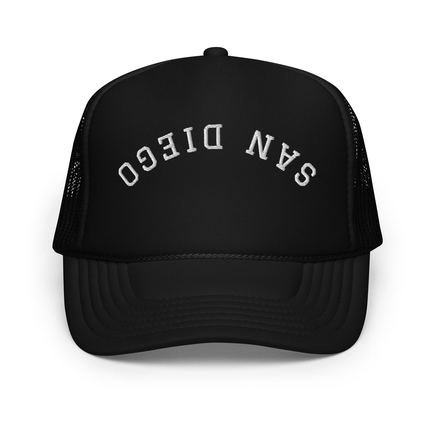 San Diego Upside Down Arch Foam 5 Panel A-Frame Snapback Trucker Hat
