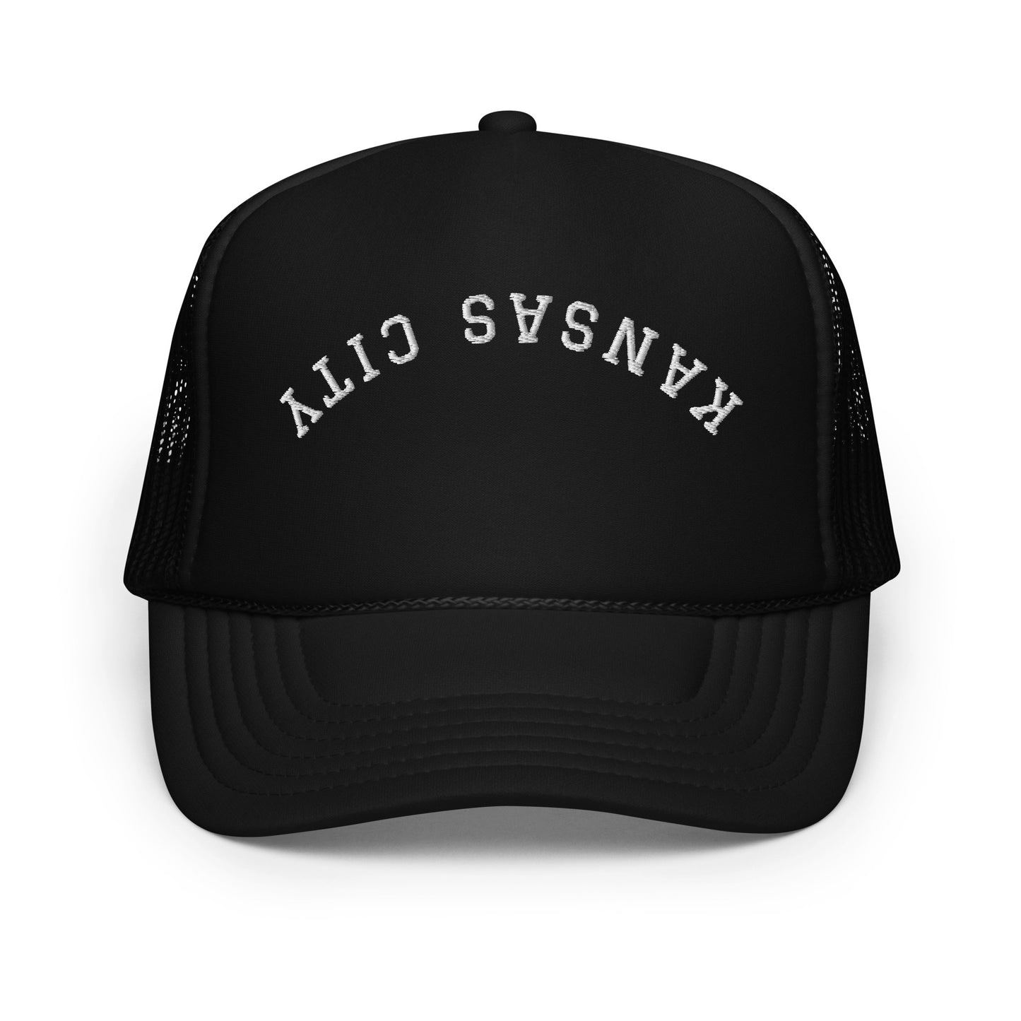 Kansas City Upside Down Arch Foam 5 Panel A-Frame Snapback Trucker Hat