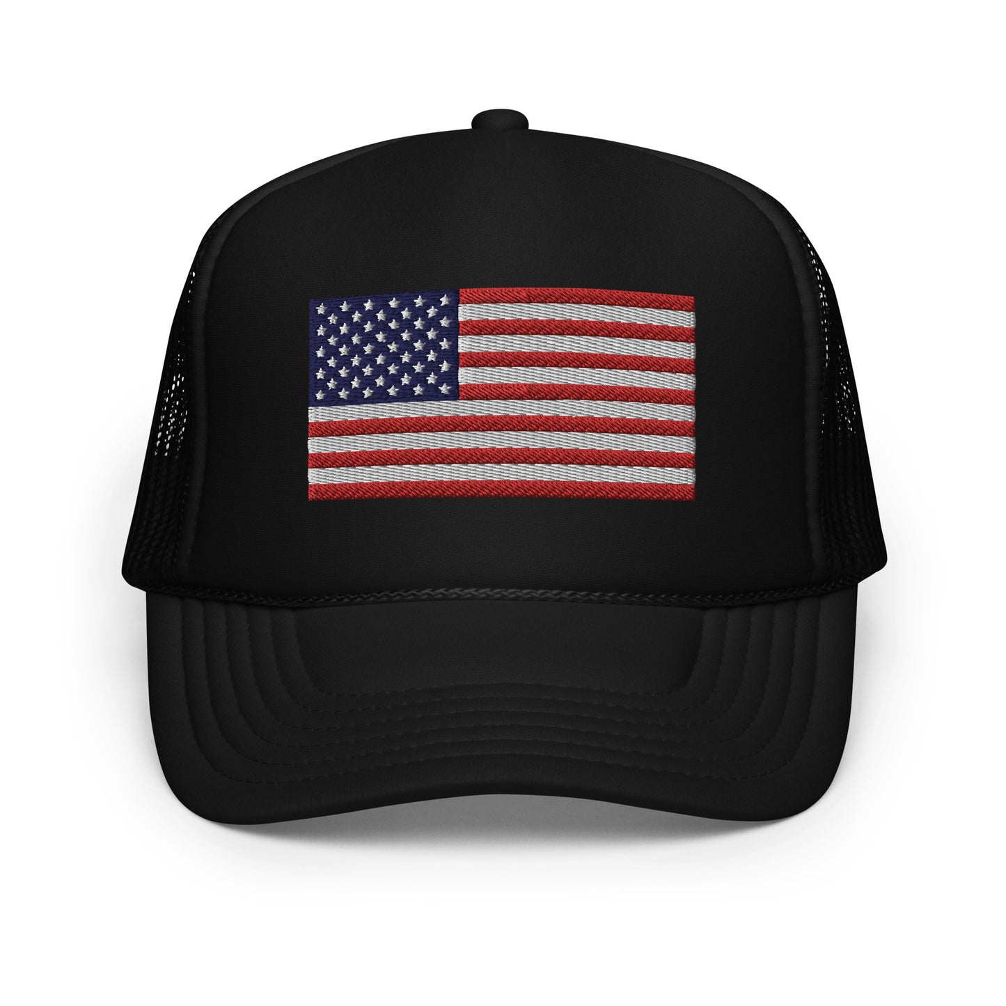 United States USA Flag Foam 5 Panel A-Frame Snapback Trucker Hat