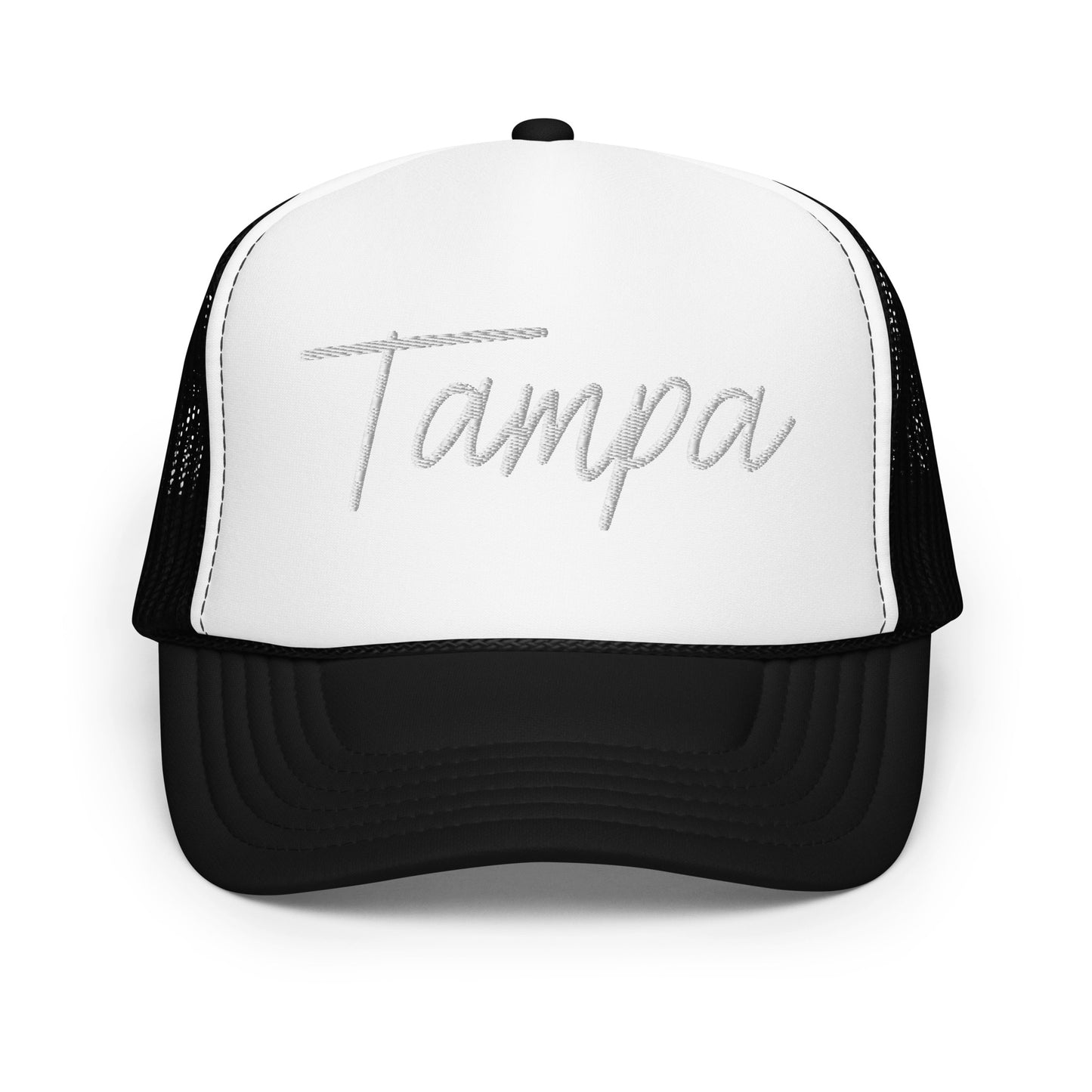 Tampa Retro Script Foam 5 Panel A-Frame Snapback Trucker Hat