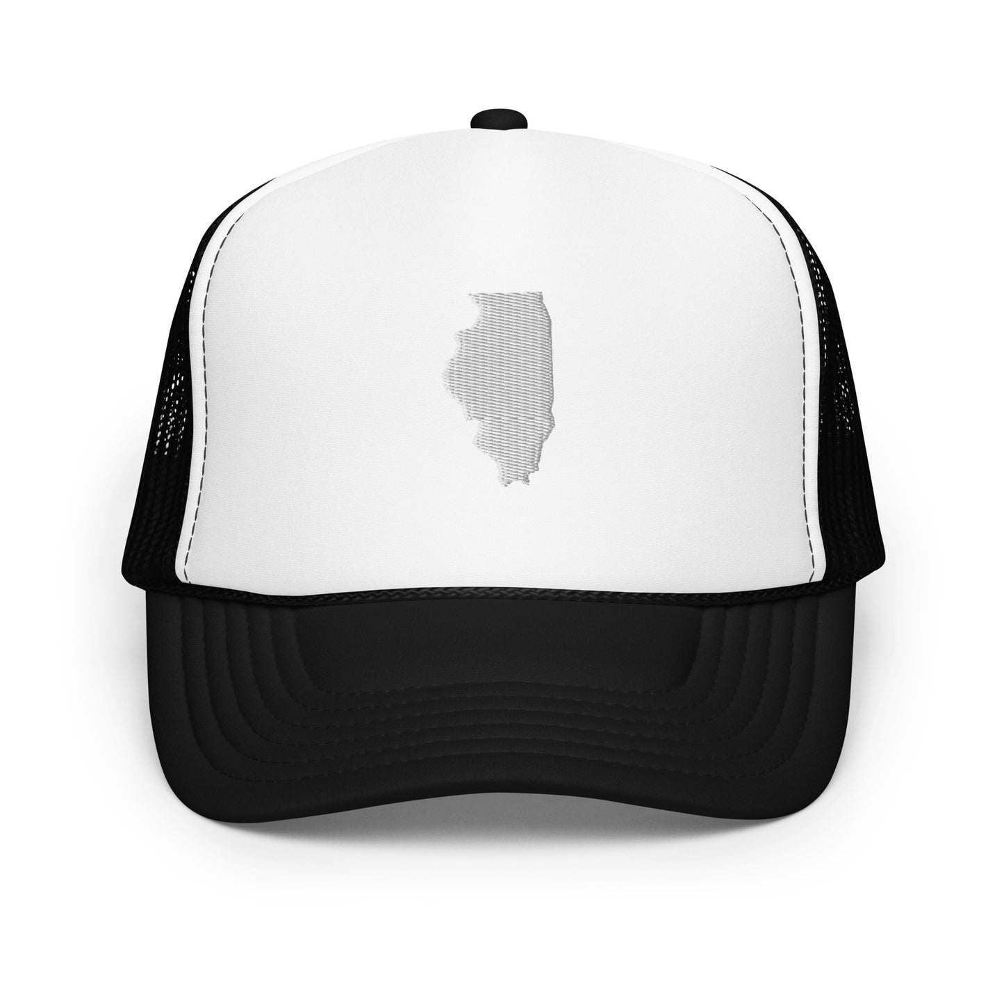 Illinois State Silhouette Foam 5 Panel A-Frame Snapback Trucker Hat
