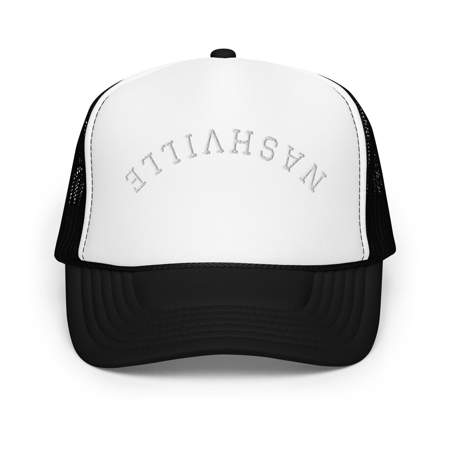 Nashville Upside Down Arch Foam 5 Panel A-Frame Snapback Trucker Hat