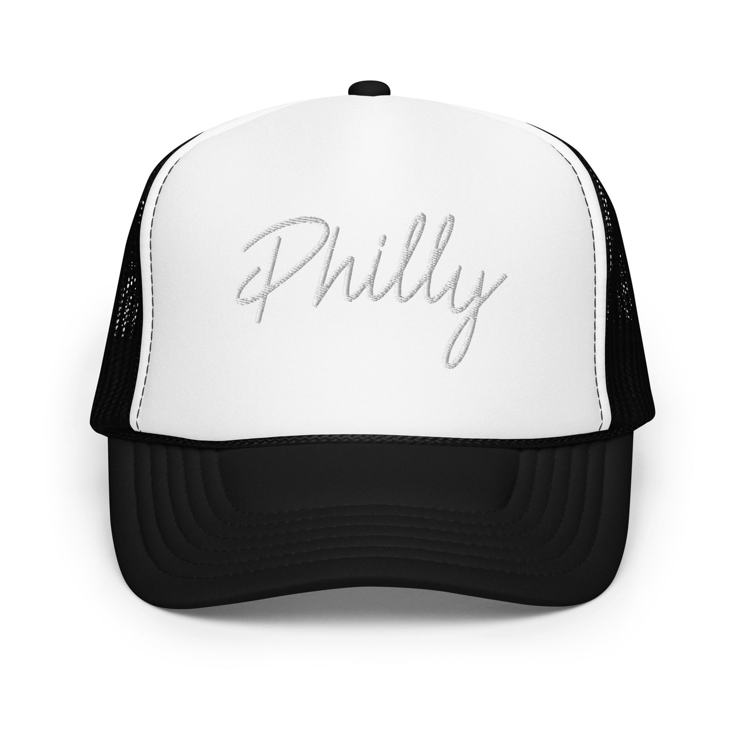 Philly Retro Script Foam 5 Panel A-Frame Snapback Trucker Hat