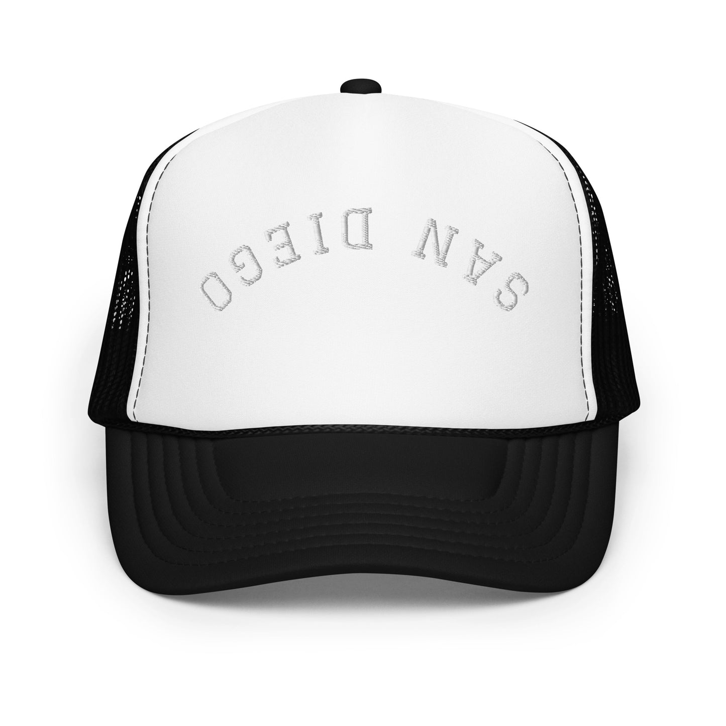 San Diego Upside Down Arch Foam 5 Panel A-Frame Snapback Trucker Hat