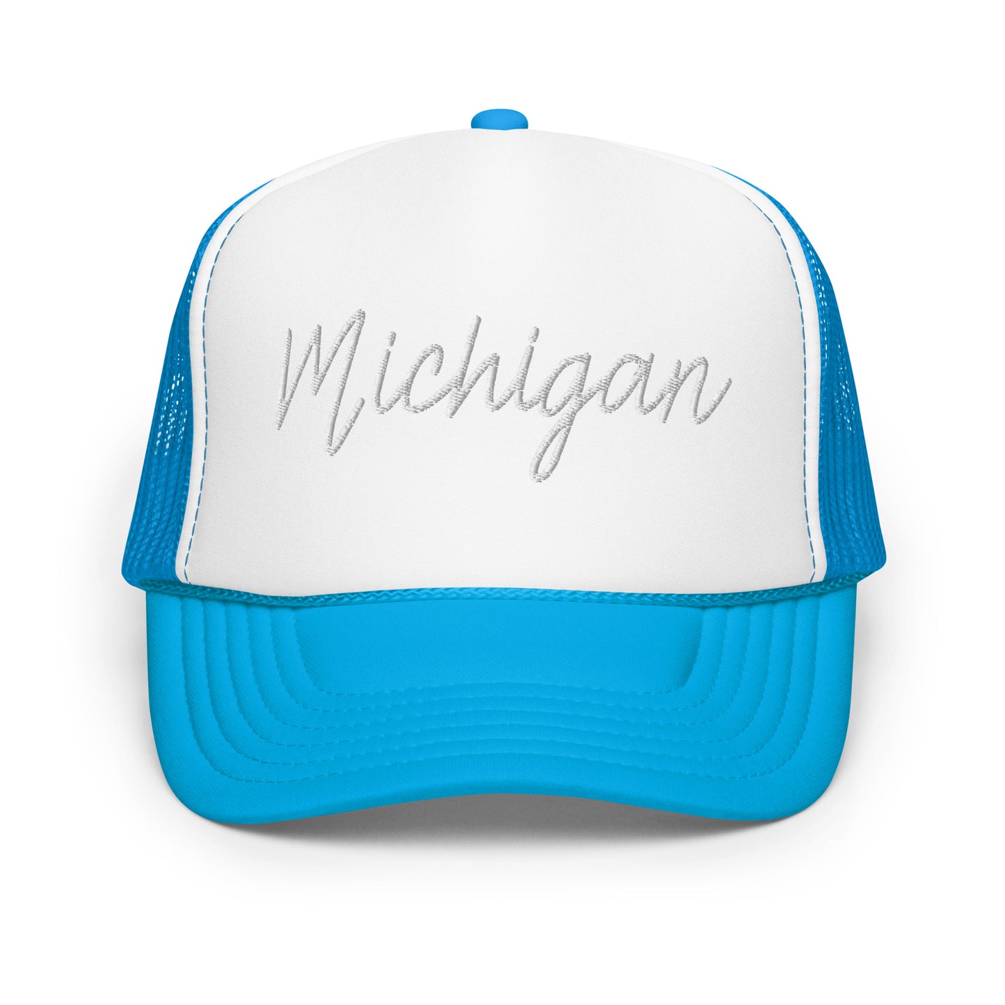 Michigan Upside Down Arch Foam 5 Panel A-Frame Snapback Trucker Hat