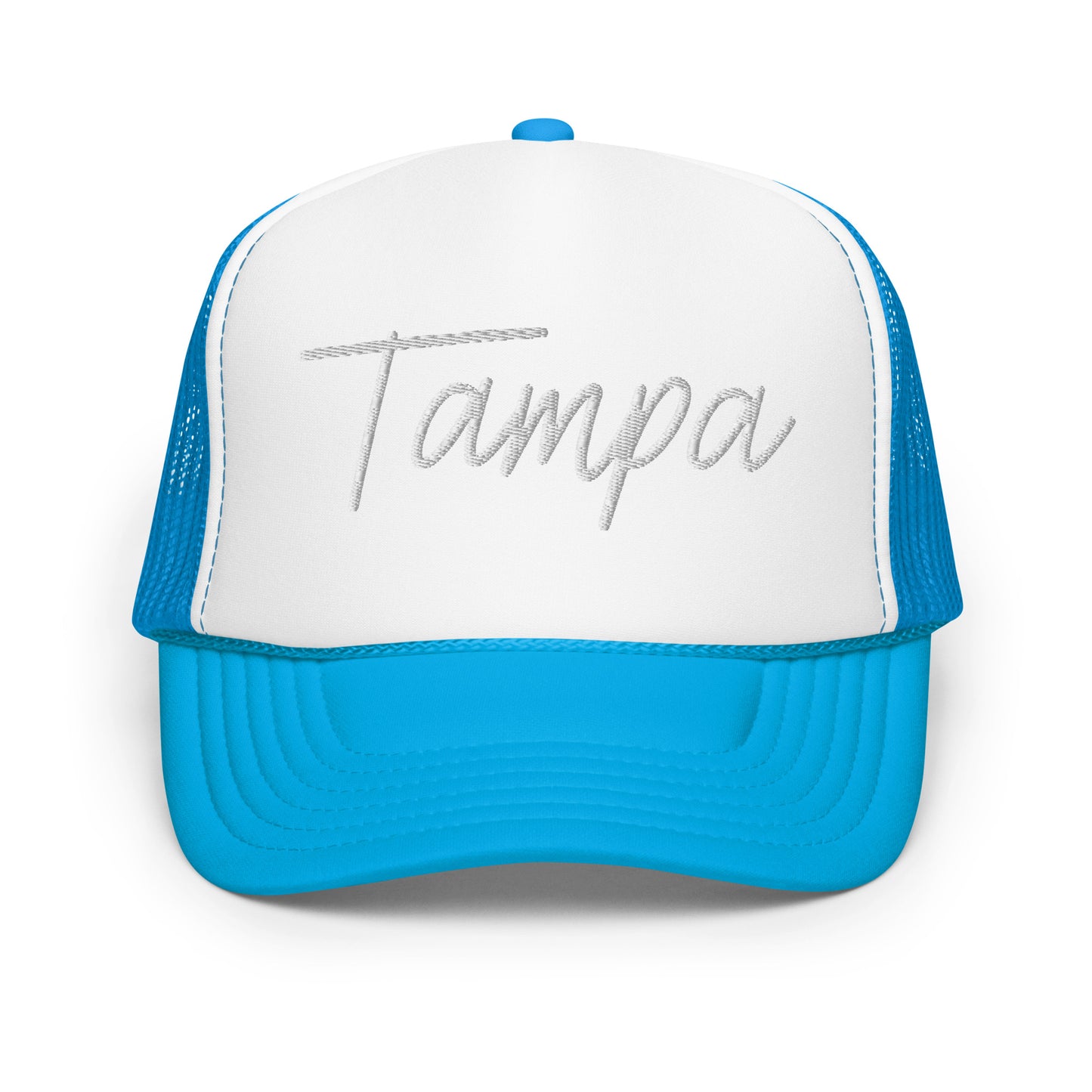 Tampa Retro Script Foam 5 Panel A-Frame Snapback Trucker Hat
